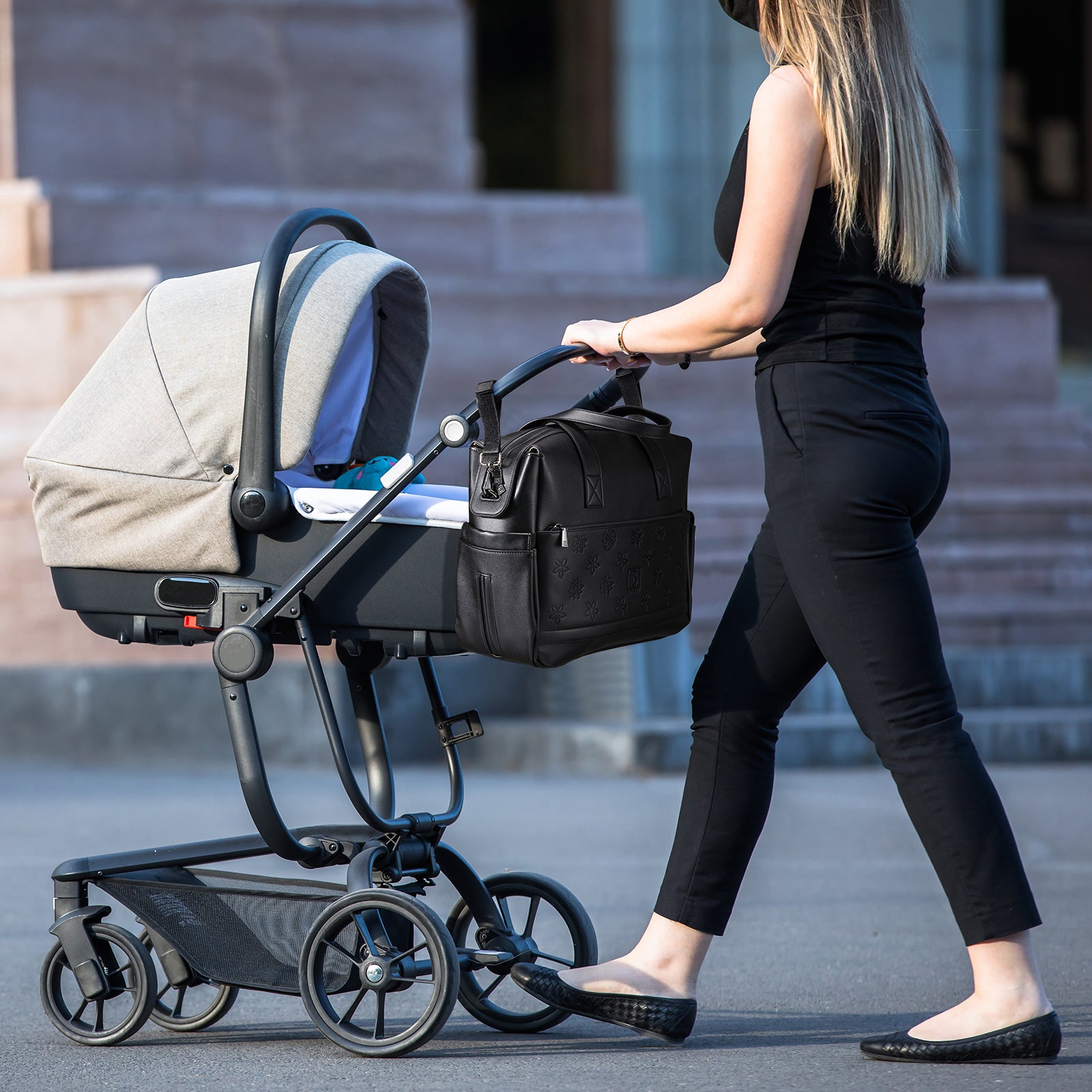 Brisby Venezia weekendtas zwart - incl. ophanghaken