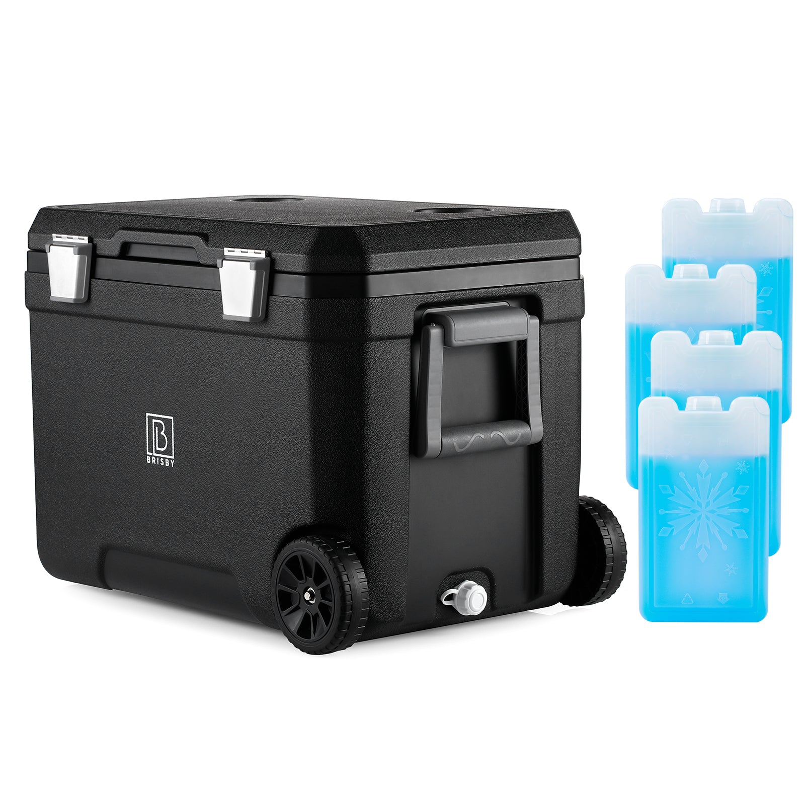 Cool box 45L black - 3 days insulation - 4 cooling elements - temperature-safe closure