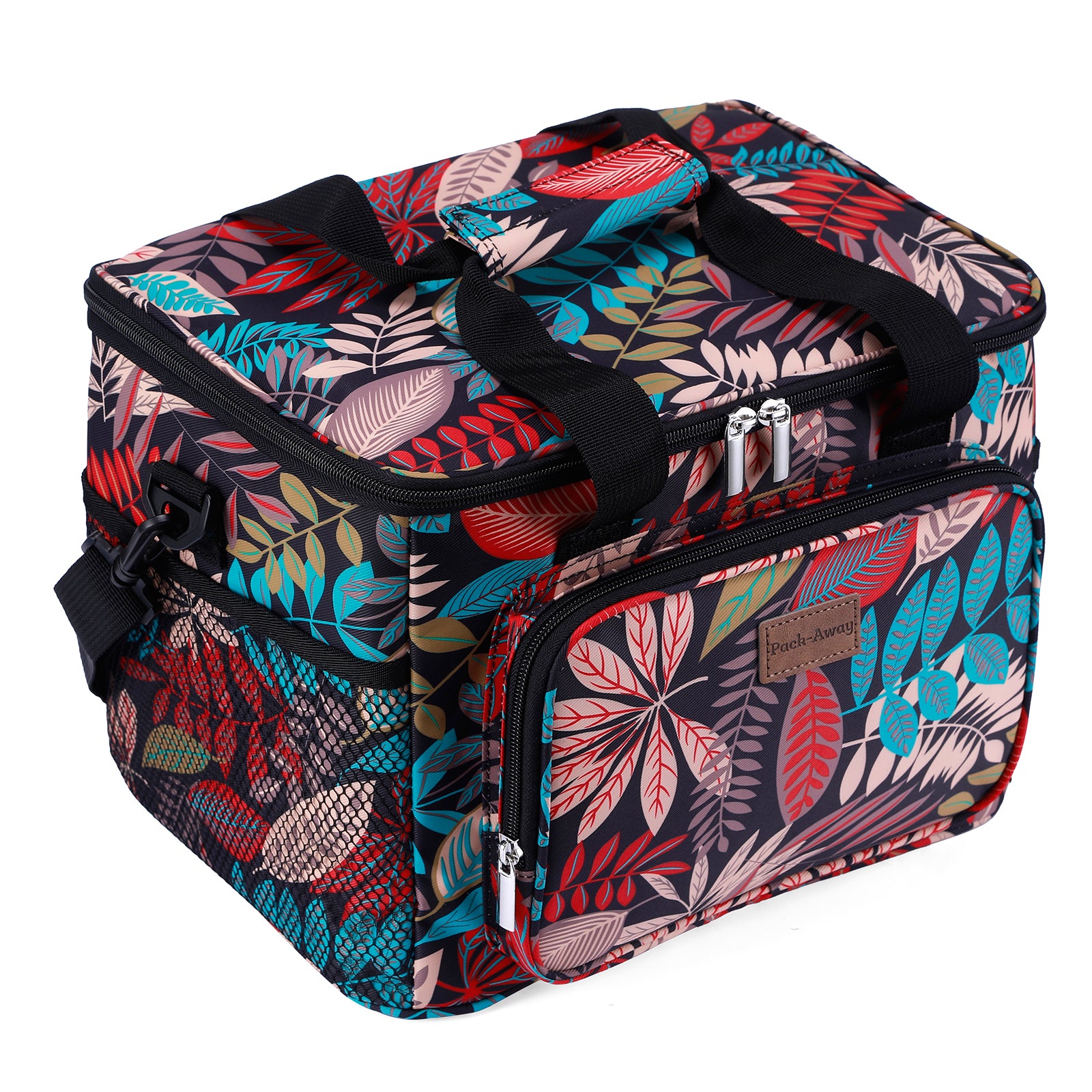 Cooler bag 15L jungle - lunch bag - 4-layer insulated - foldable - incl. 2 free cooling elements and carrying strap