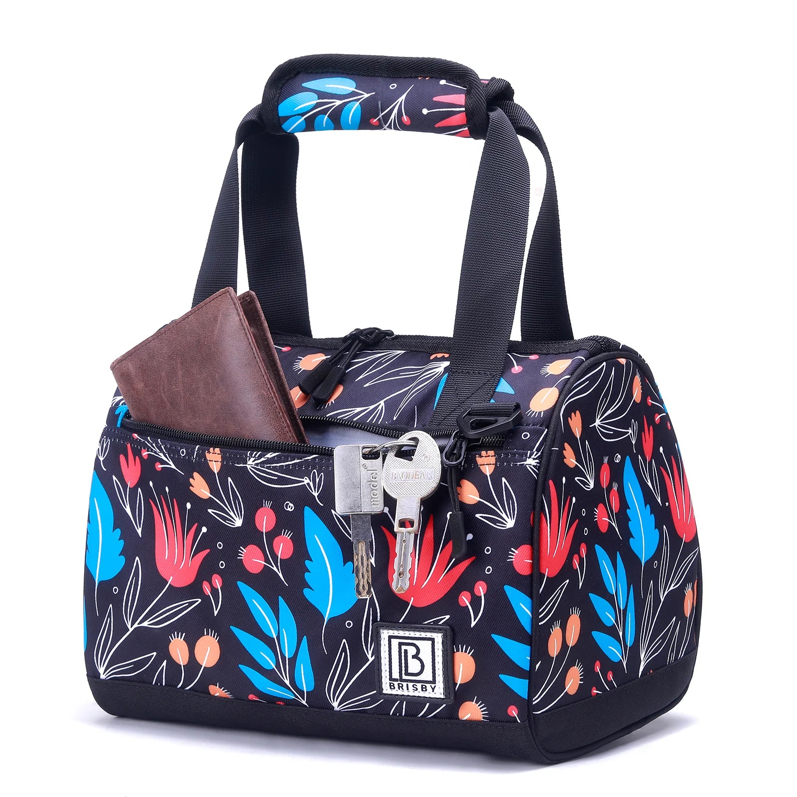 Koeltas 10L night flower - Lunchtas - 4-laags geïsoleerd - 2 gratis koelelementen - incl. schouderband
