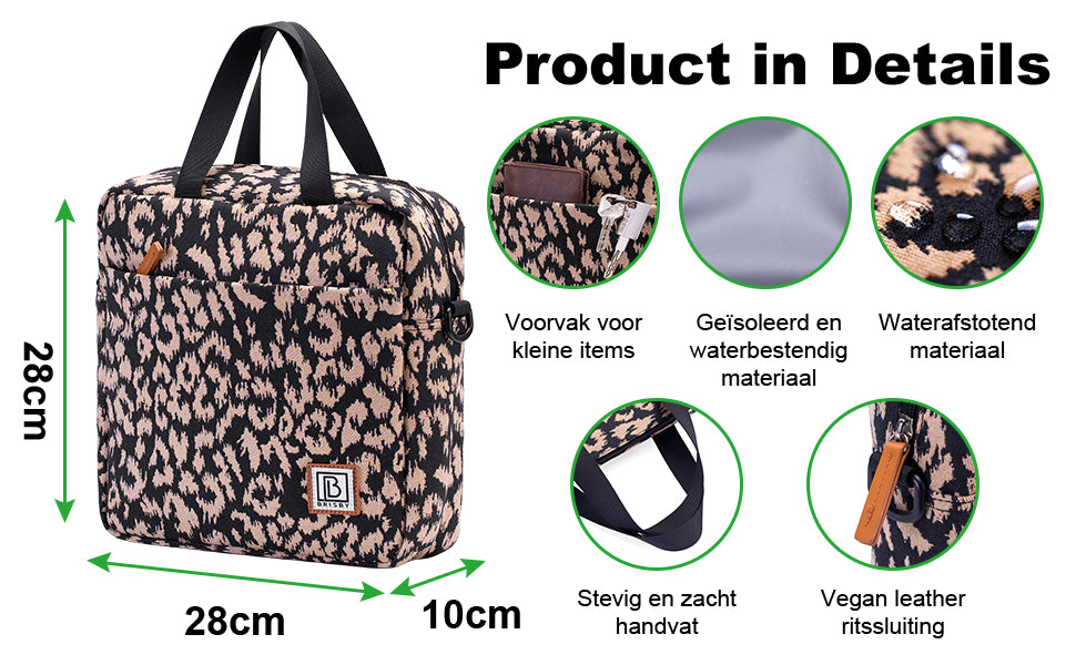 Cooler bag 7L leo - Lunch bag - 4-layer insulated - 2 free cooling elements - incl. shoulder strap