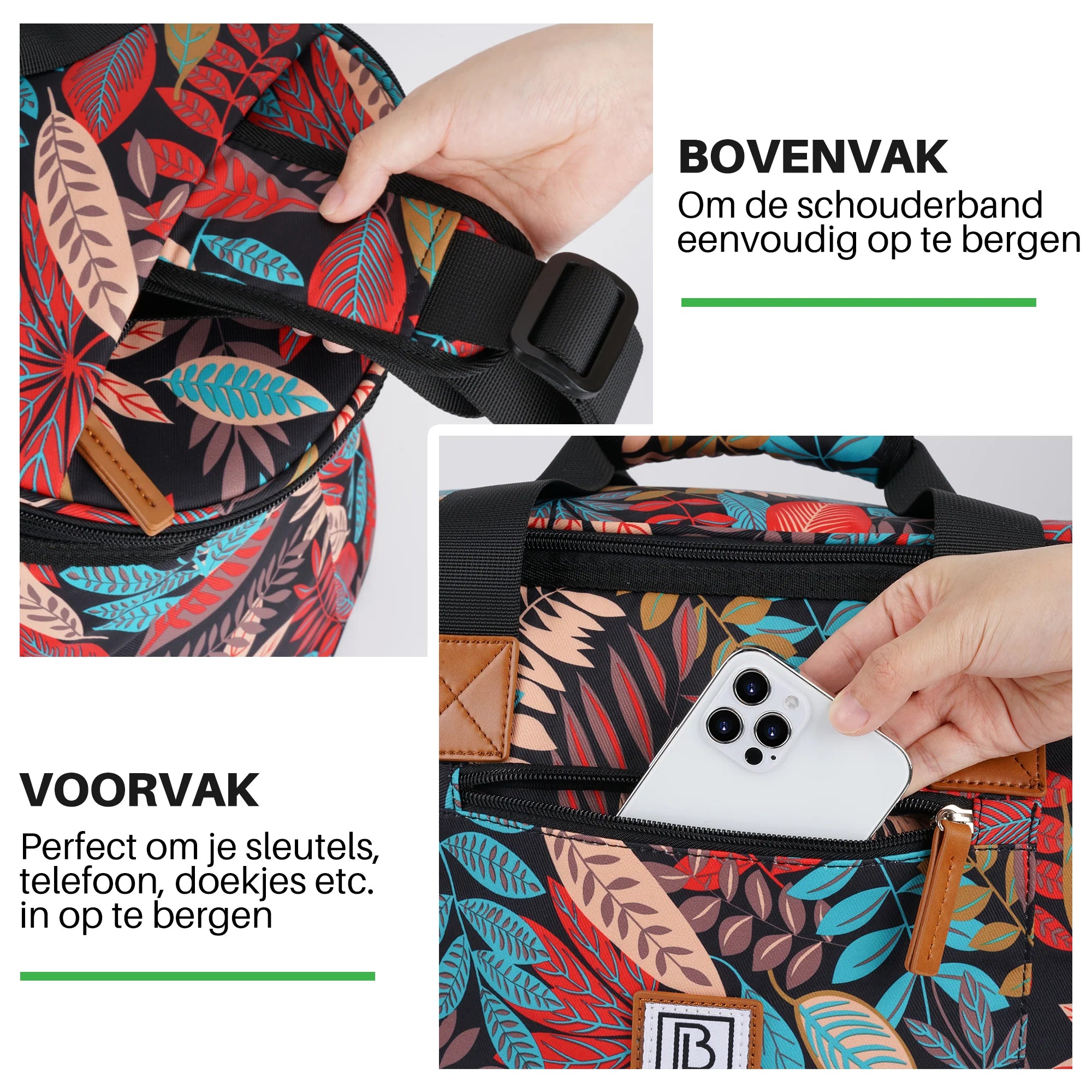 Cooler bag 21L jungle - Shopping bag - 4-layer insulated - 2 free cooling elements - incl. shoulder strap