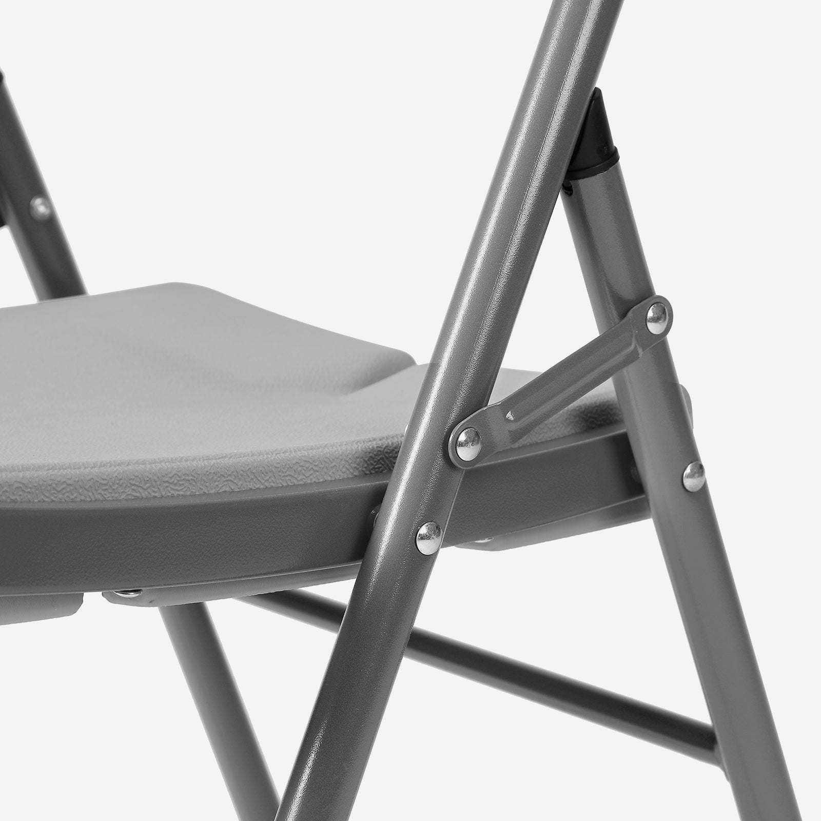 Bardi 4-delige Klapstoelen set stevig grijs - 200 kg draagvermogen