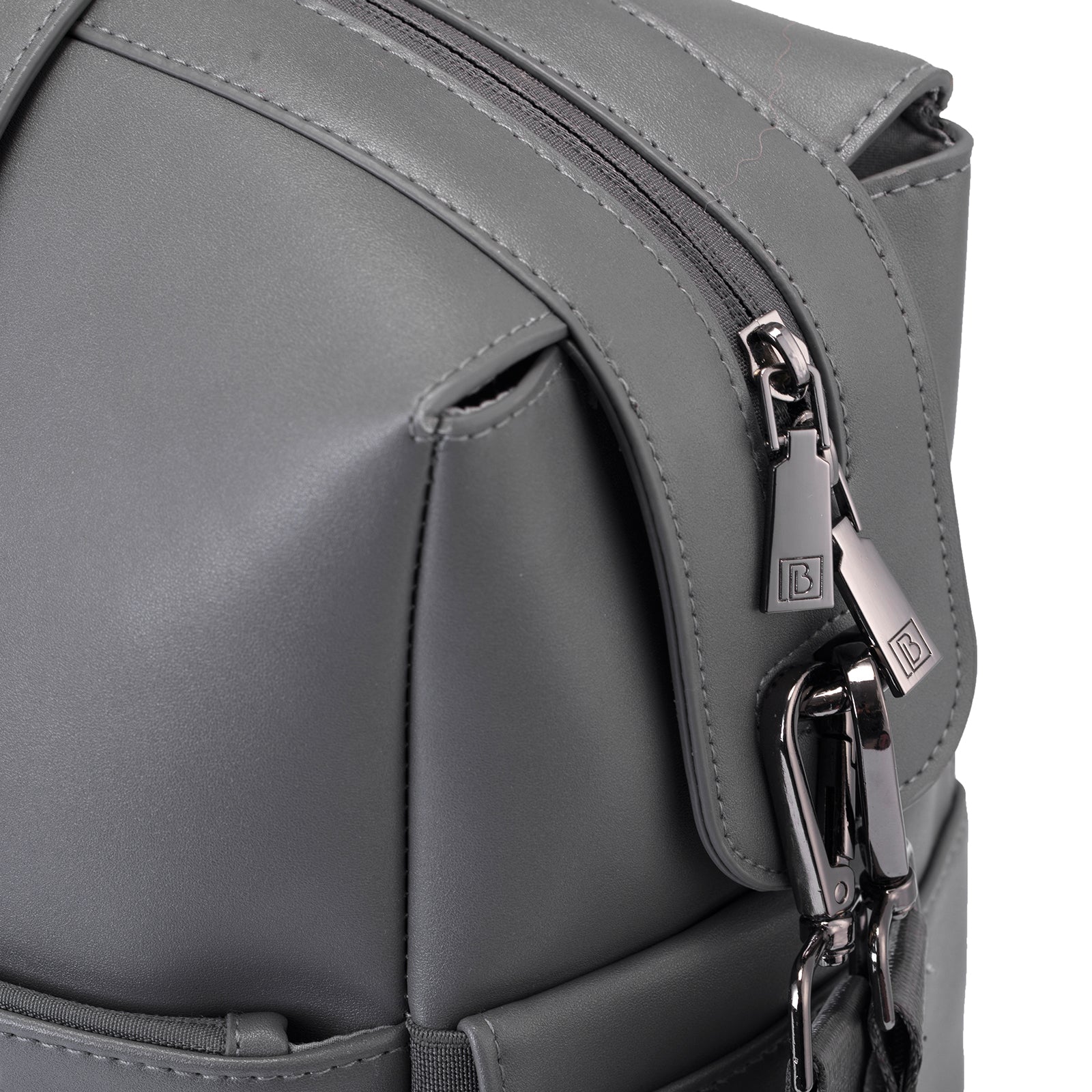 Venezia weekend bag grey - shoulder bag - travel bag - hand luggage - hard-wearing - incl. hanging hooks - PU leather