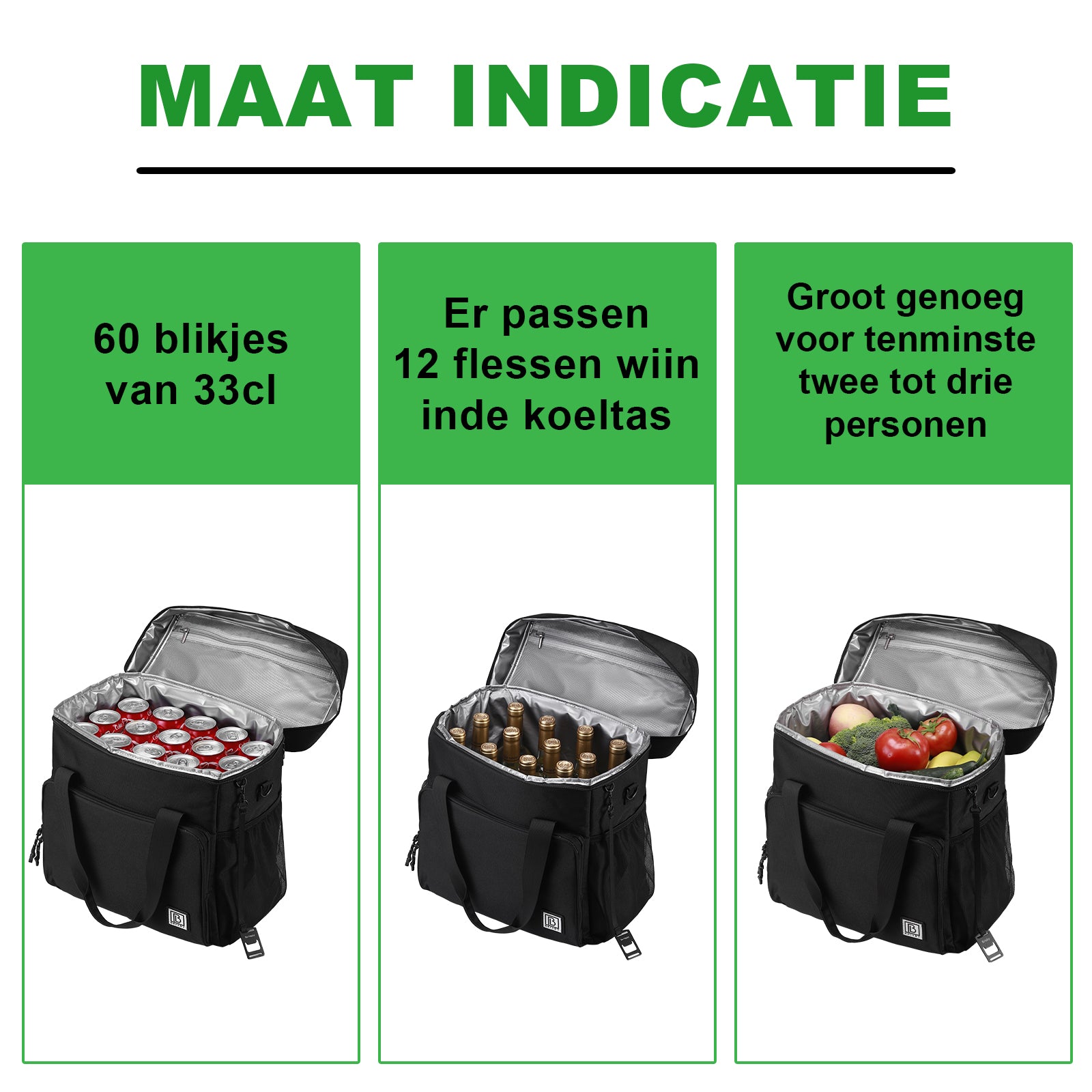 Brisby Koeltas 30L zwart - incl. 4 koelelementen