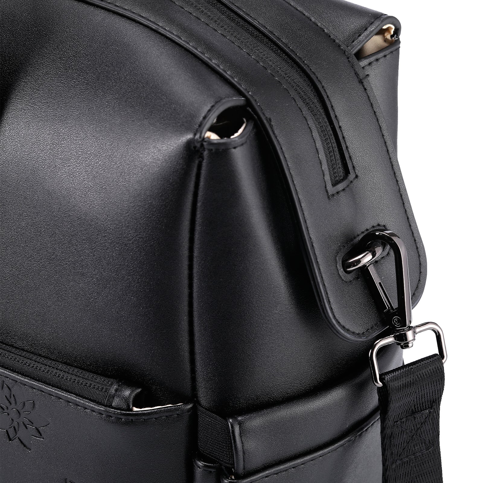 Brisby Luiertas weekendtas Venezia zwart - incl. koeltas, verschoningsmat