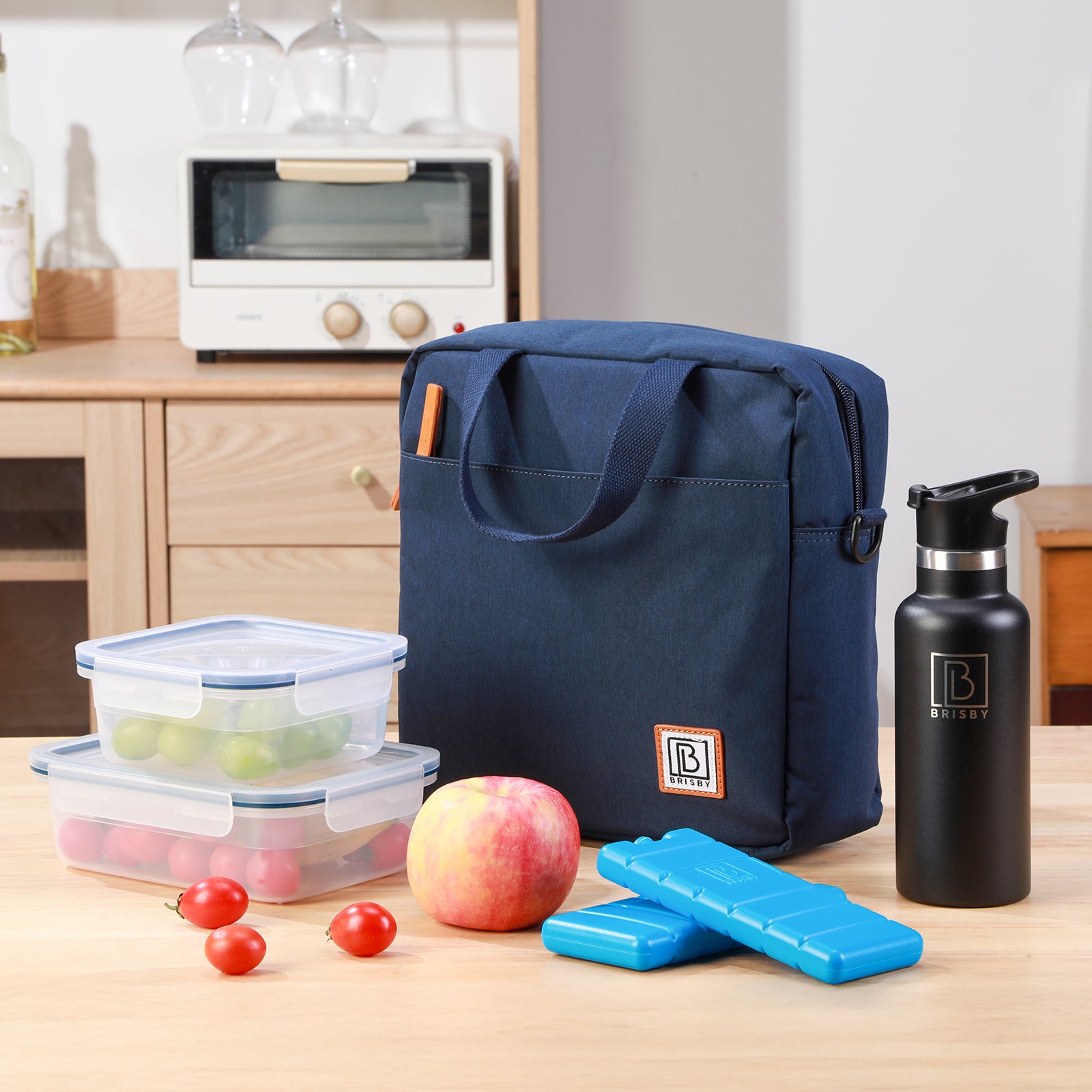 Koeltas 7L blauw - Lunchtas - 4-laags geïsoleerd - 2 gratis koelelementen - incl. schouderband