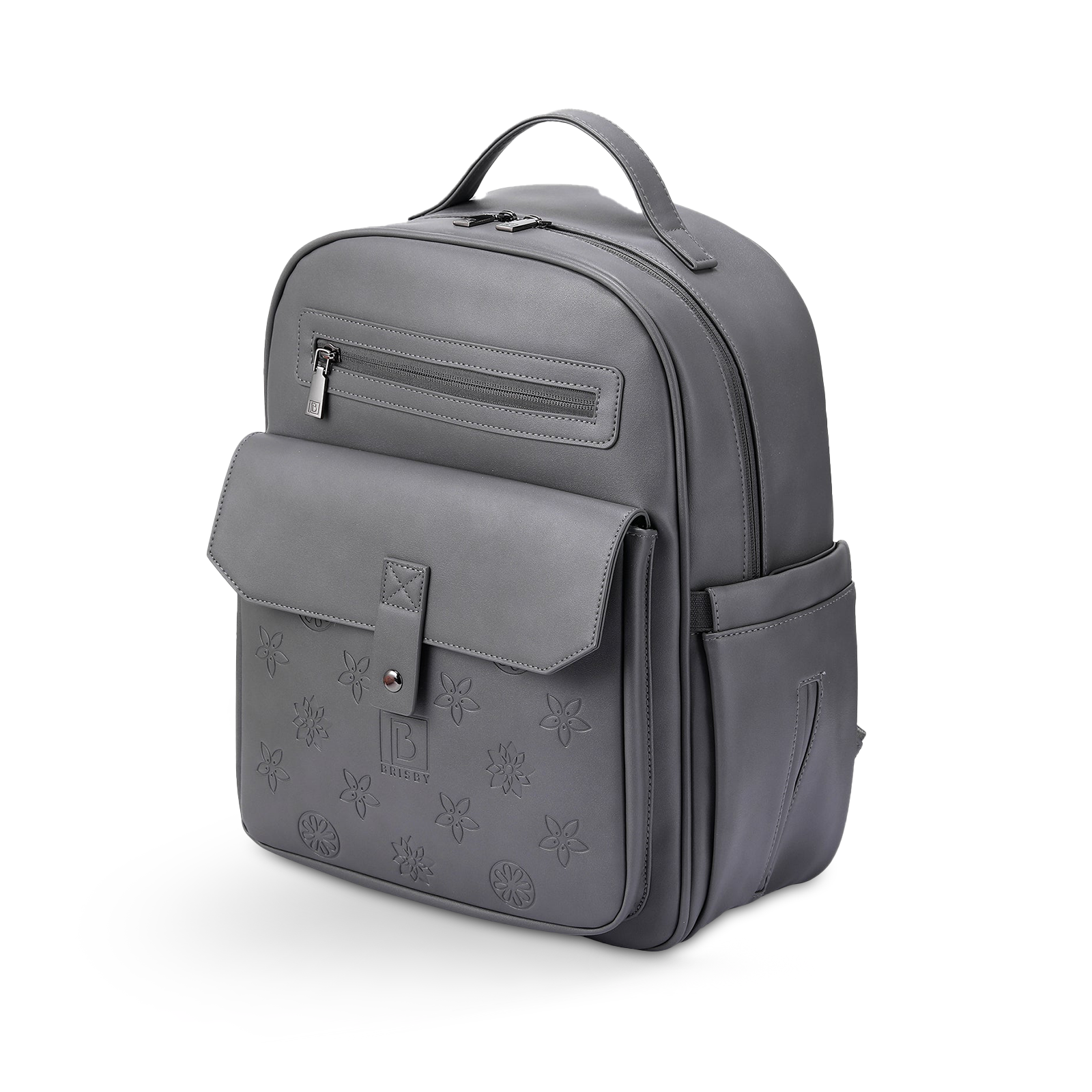 Venezia durable backpack gray - PU leather - 14 inch laptop compartment - water-repellent