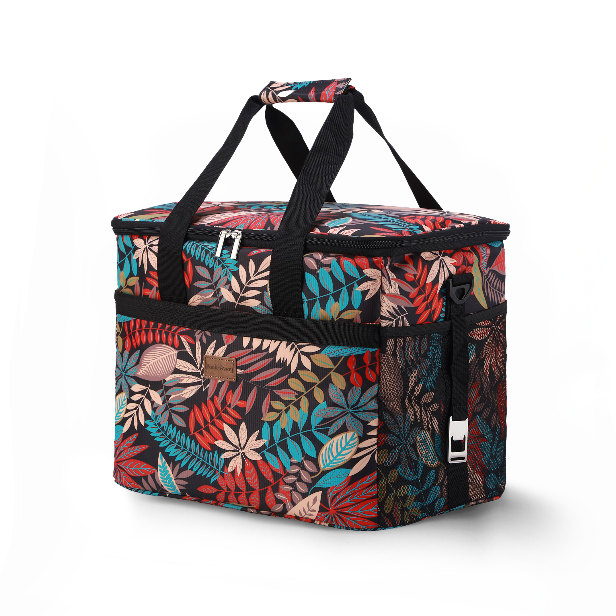 Cooler bag 30L jungle - lunch bag - foldable - 4-layer insulated - incl. 4 free cooling elements and carrying strap