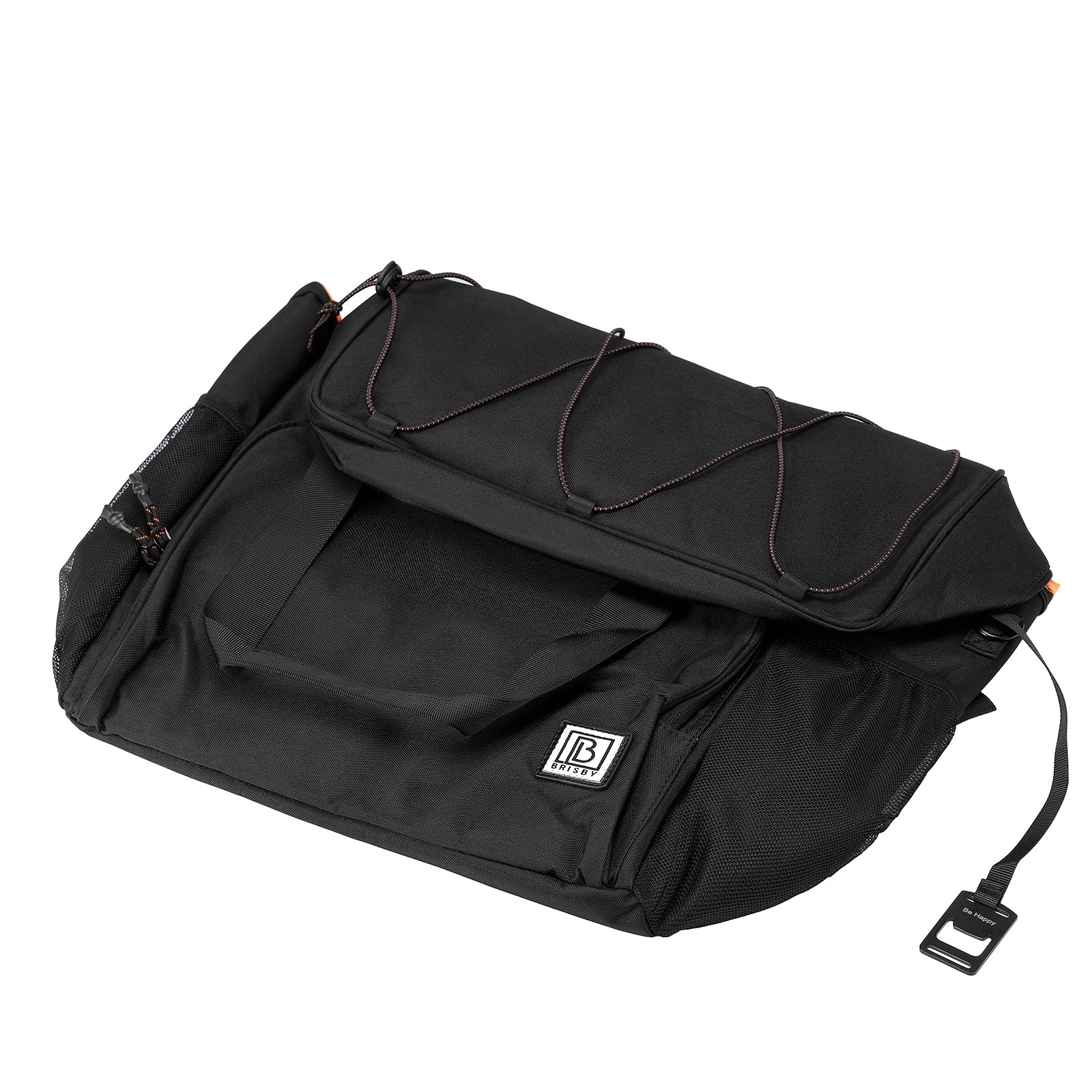 Koeltas 40L zwart-oranje binnenzijde - Lunchtas - 4-laags geïsoleerd - incl. 6 gratis koelelementen en schouderband