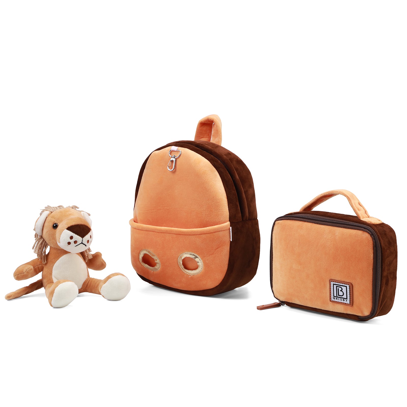 Lion toddler set - incl. backpack, cuddly toy and lunch bag