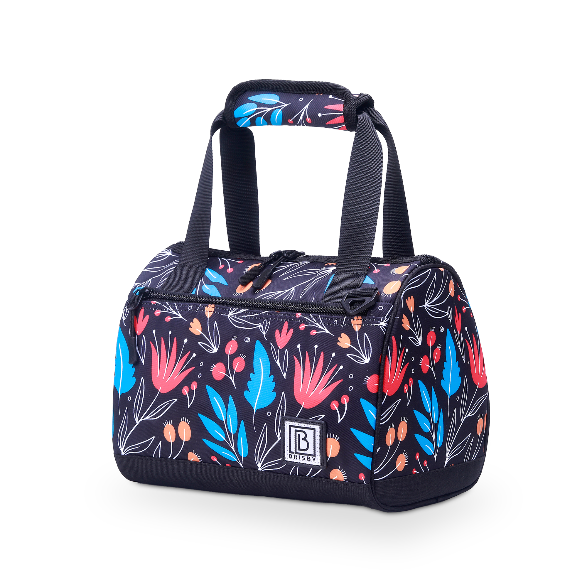 Koeltas 10L night flower - Lunchtas - 4-laags geïsoleerd - 2 gratis koelelementen - incl. schouderband