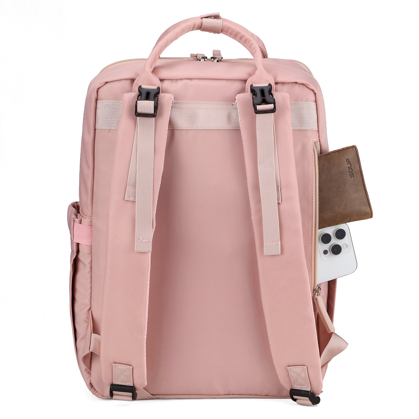 Brisby slijtvaste Luiertas – verzorgingstas – met buggymontage - Soft Pink