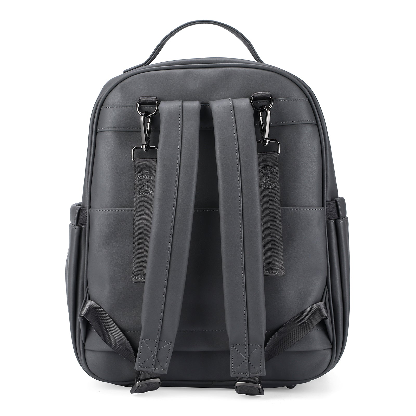 Venezia durable backpack gray - PU leather - 14 inch laptop compartment - water-repellent