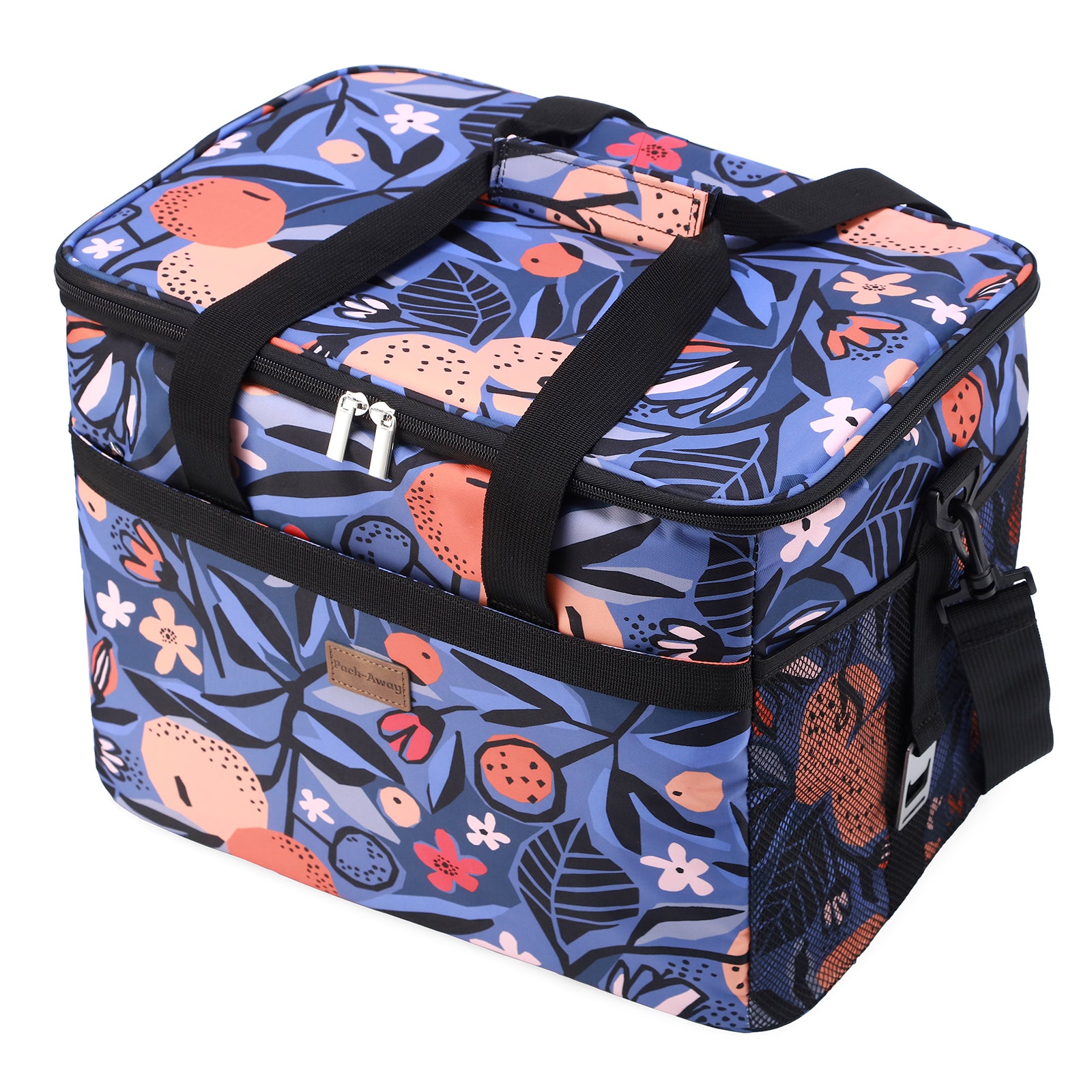 Cooler bag 30L valencia - lunch bag - foldable - 4-layer insulated - incl. 4 free cooling elements and carrying strap