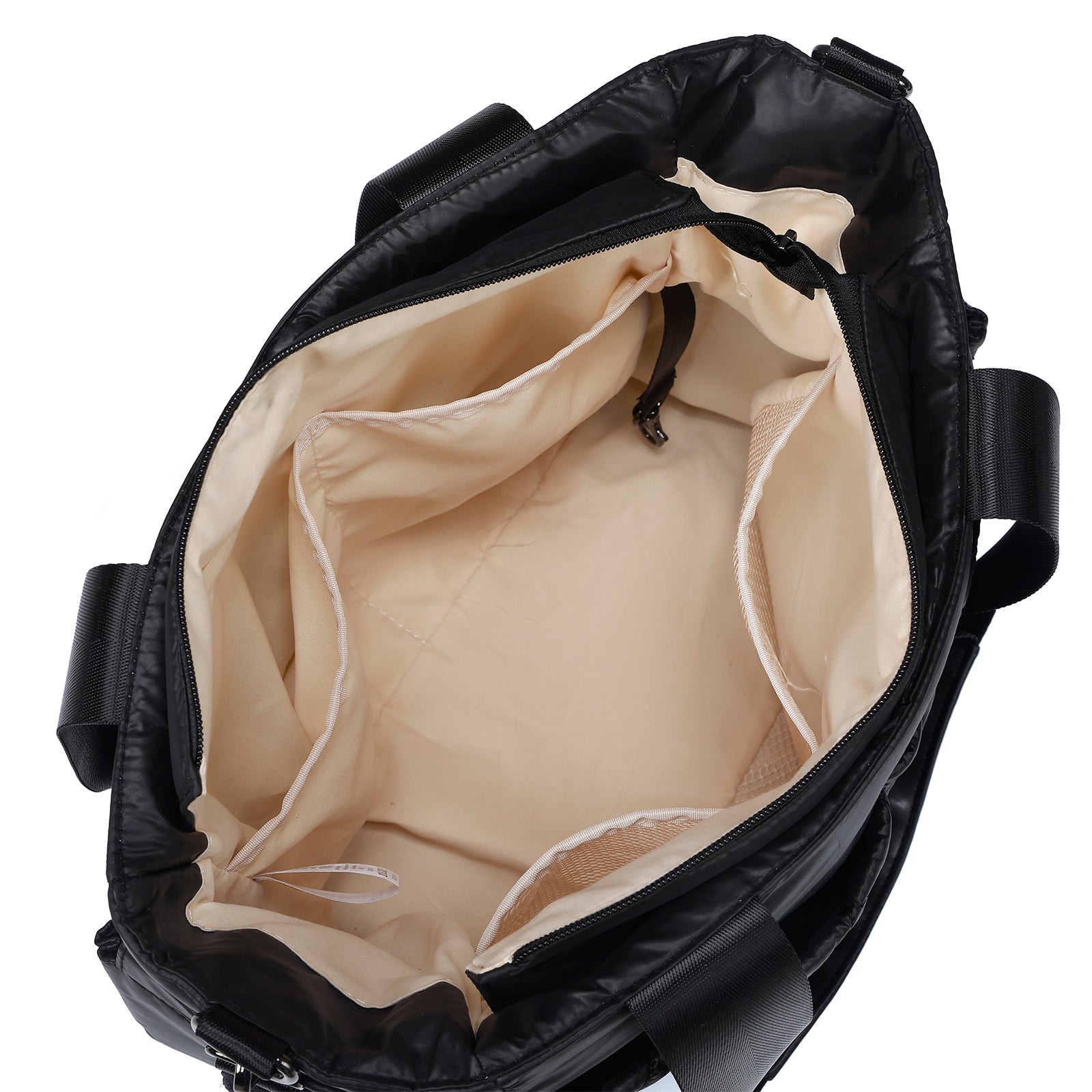 Florence diaper bag 17L black - shoulder bag, care bag - hard-wearing - incl. cool bag, changing mat and stroller hooks - nylon