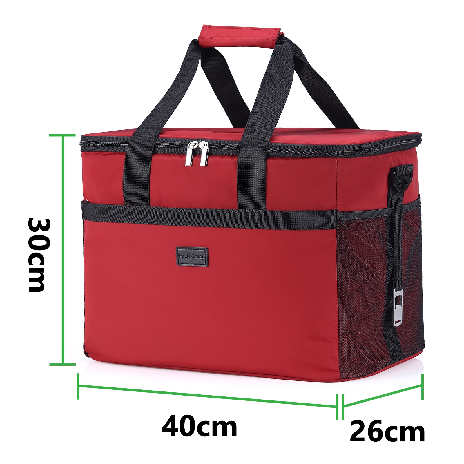 Packaway Koeltas 30L rood - incl. 4 koelelementen, draagband