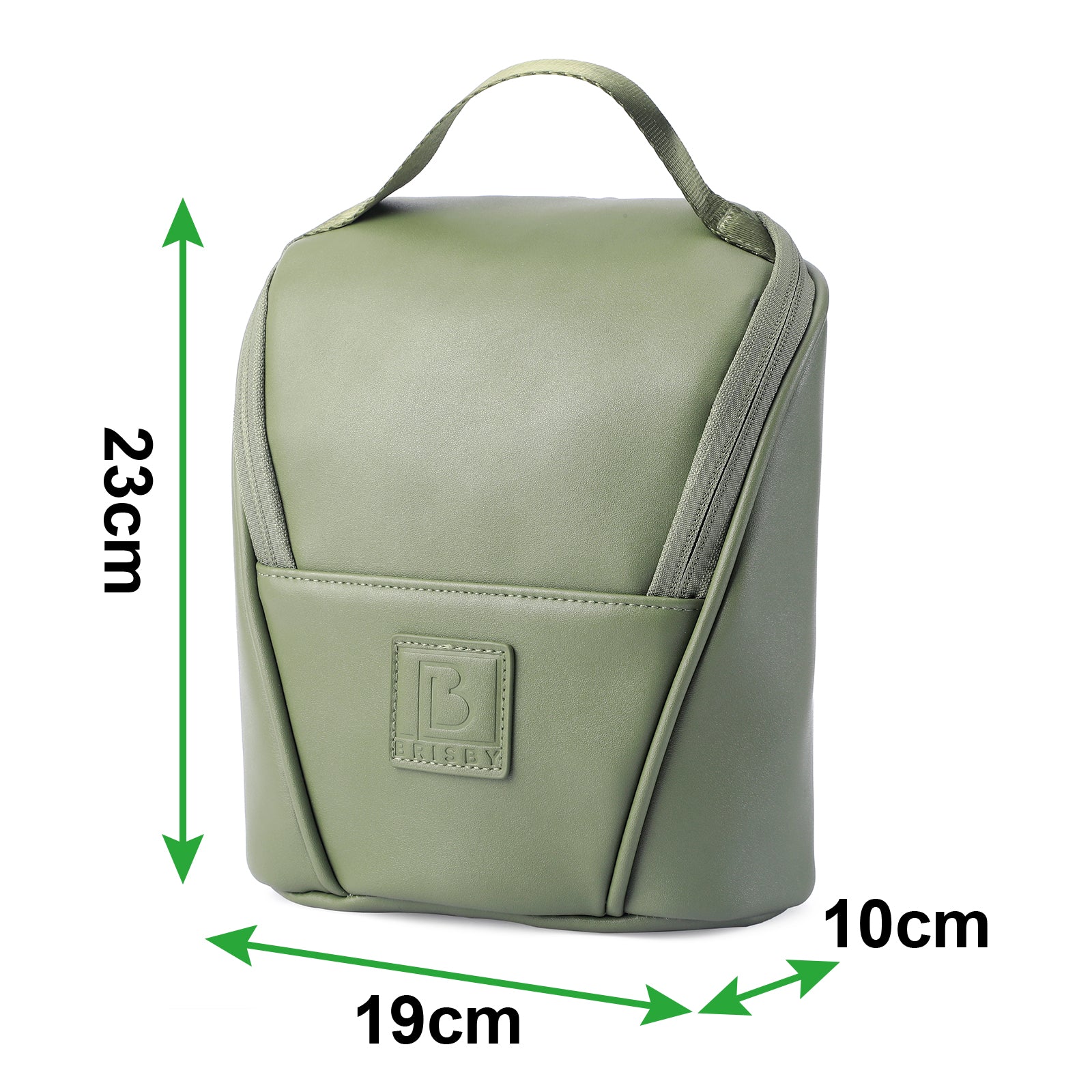 Venezia diaper bag and backpack green - nursing bag - hard-wearing - incl. buggy/pram hooks, changing mat and cool bag - PU leather