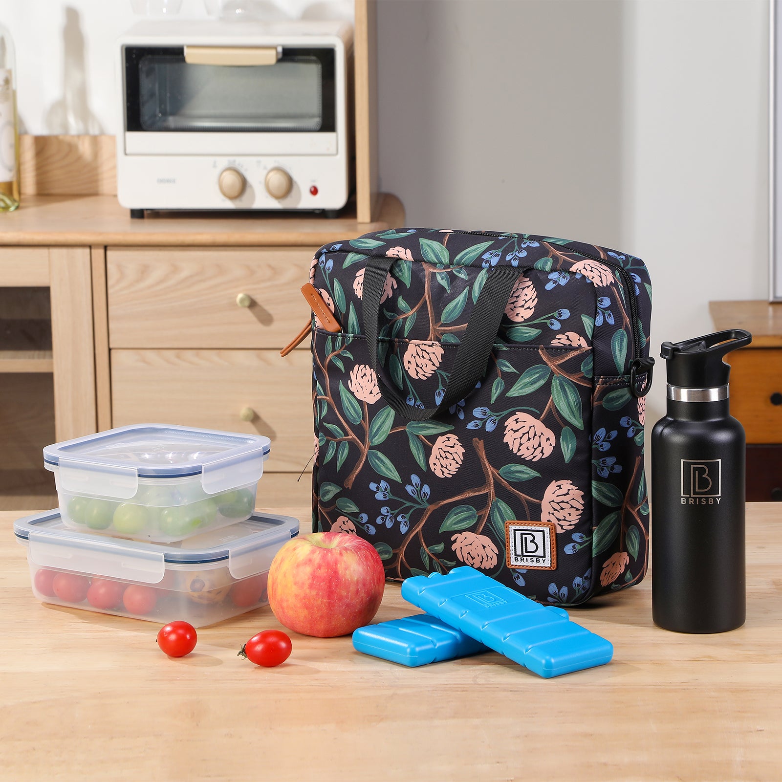 Brisby 4 Layer Insulated Cooler Bag - Lunch Bag 7 Liter - Passion Flower