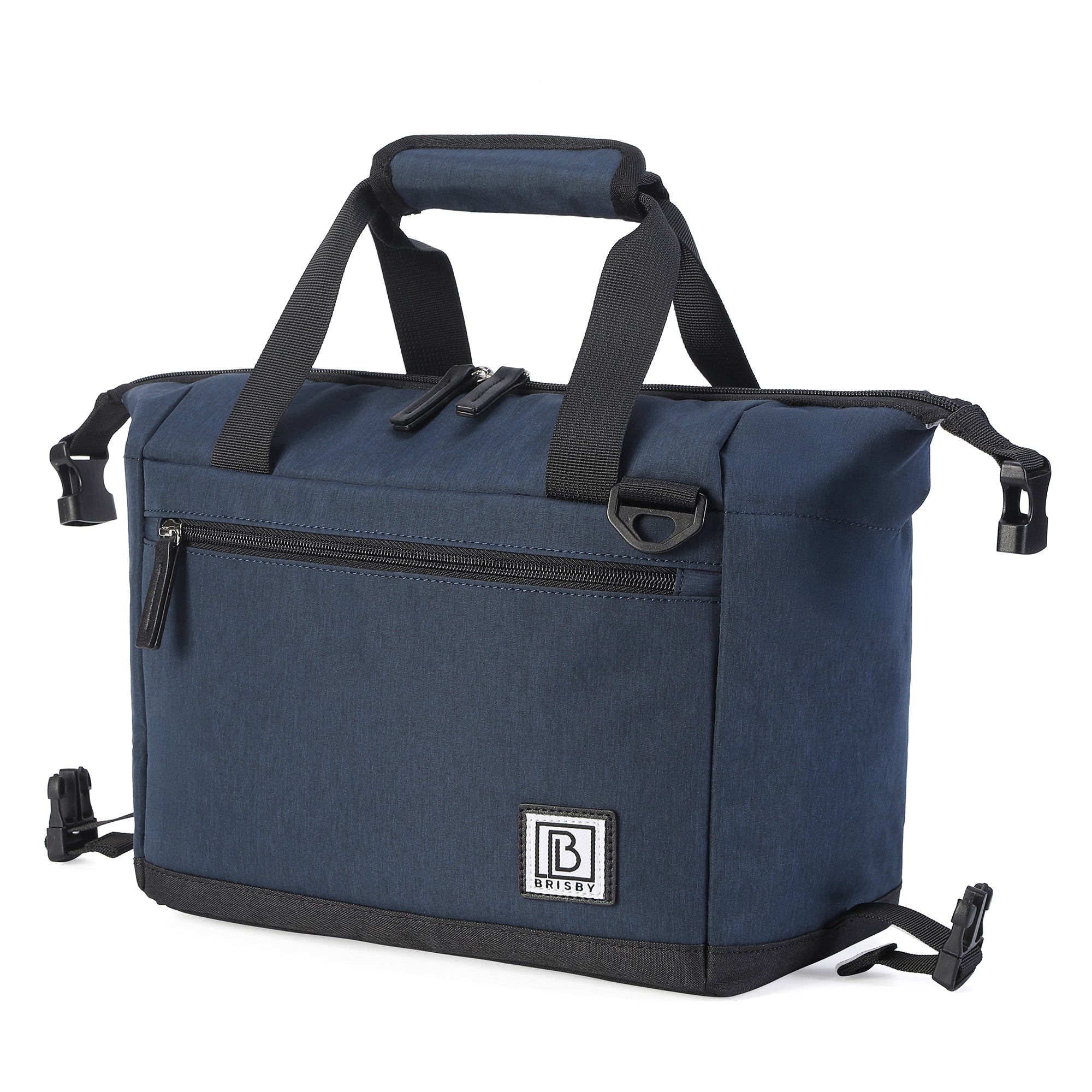 Brisby 4 Layer Insulated Cooler Bag - Lunch Bag 12 Liter - Extra Space Expandable - Blue