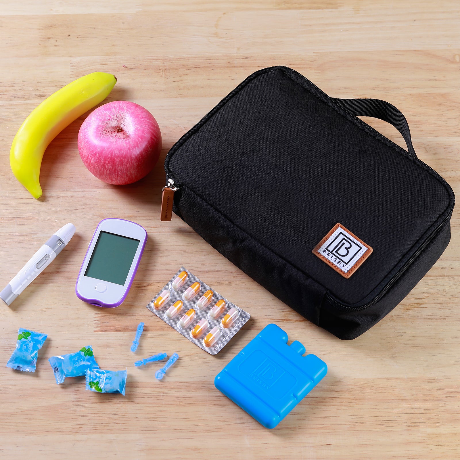 Cooler bag 2.5L black - 4-layer insulated - free cooling element