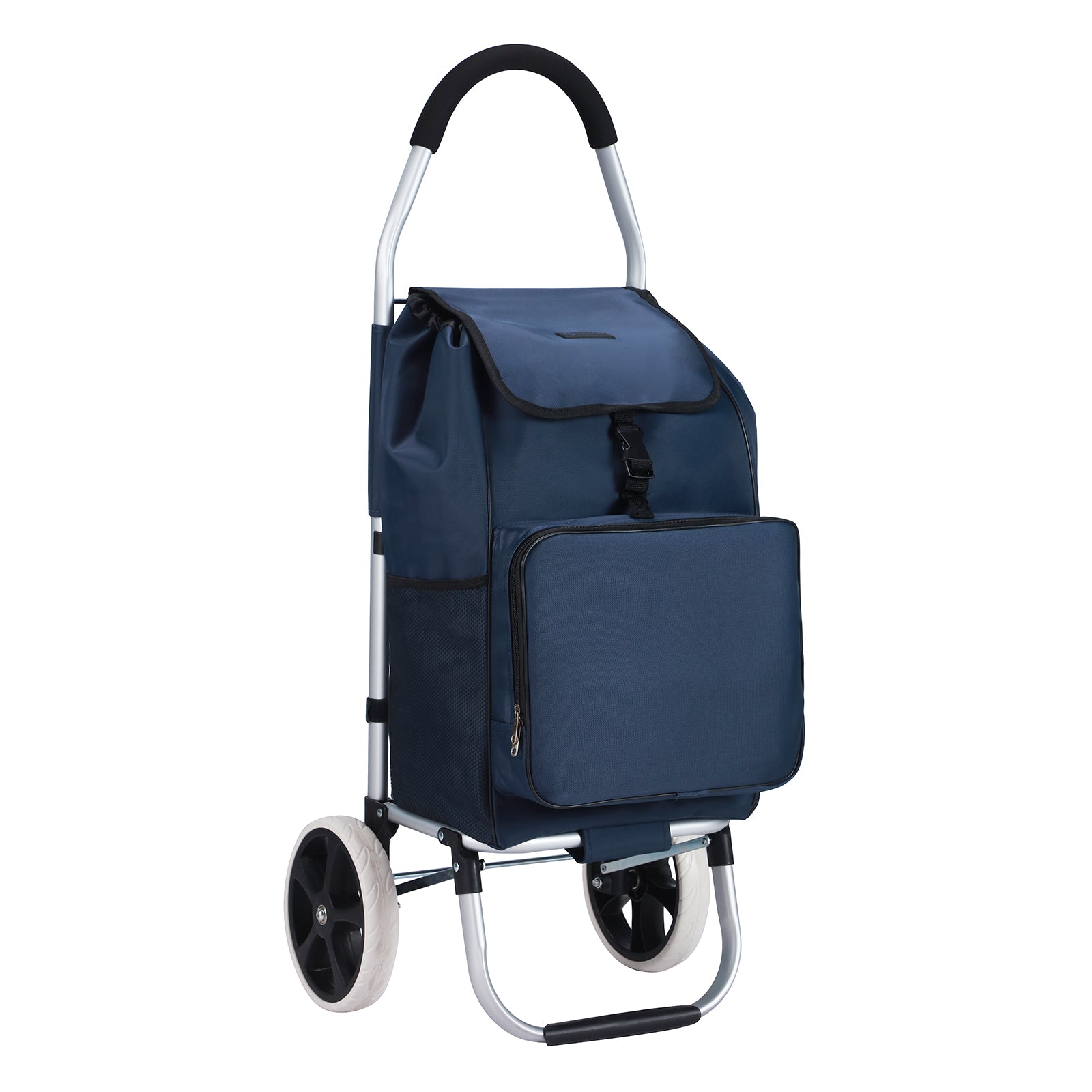 Boodschappentrolley Deluxe 50L met koelvak blauw - boodschappenwagen - steekwagenfunctie