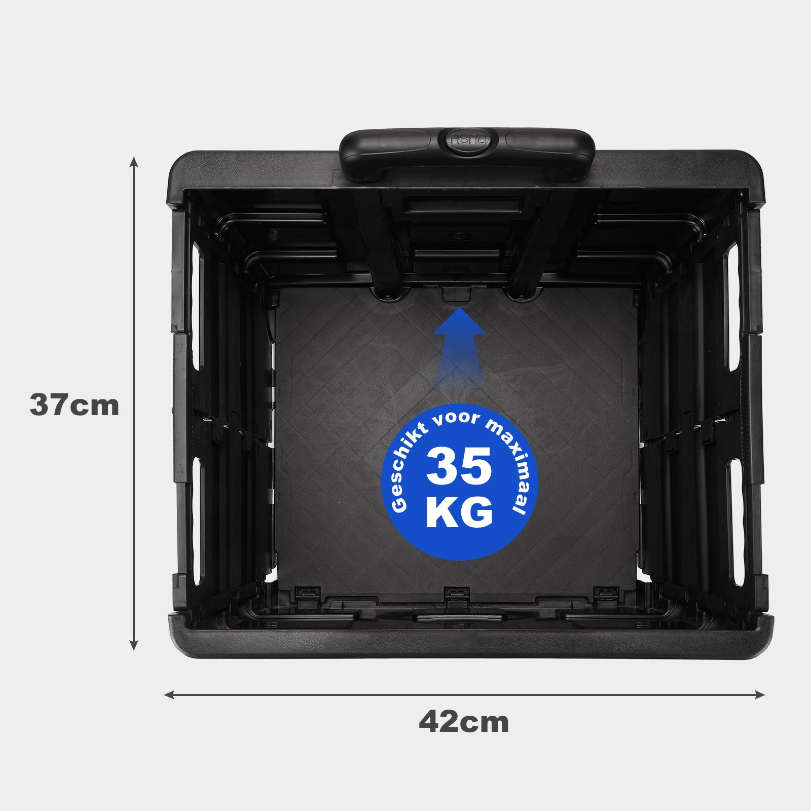 Packaway Boodschappentrolley 50L XL zwart - incl. deksel - 35 kg draagvermogen