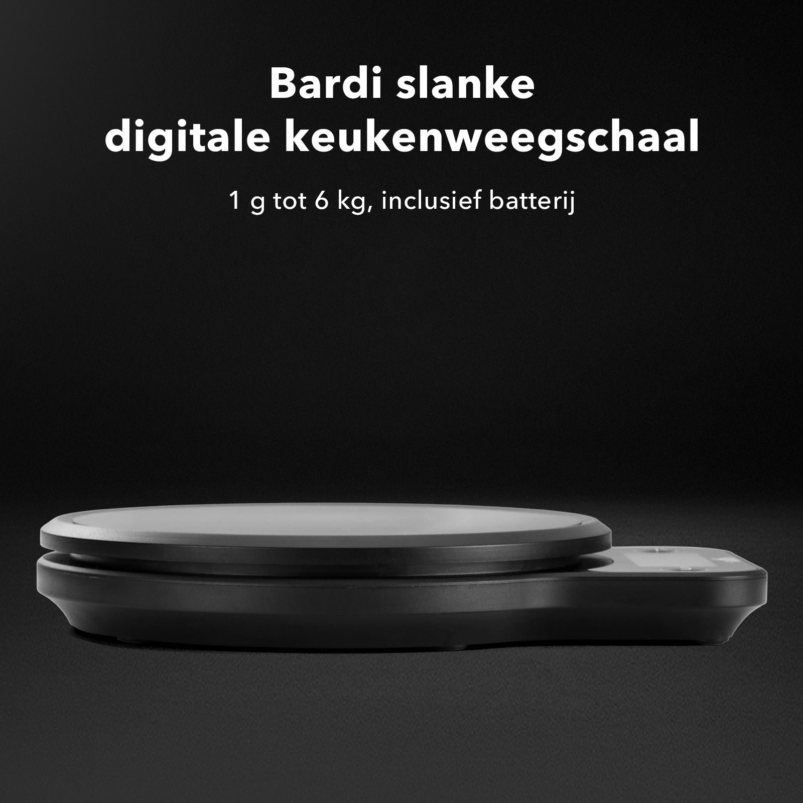 Bardi Digitale keukenweegschaal - Tarra functie - 1 g tot 10 kg - zwart