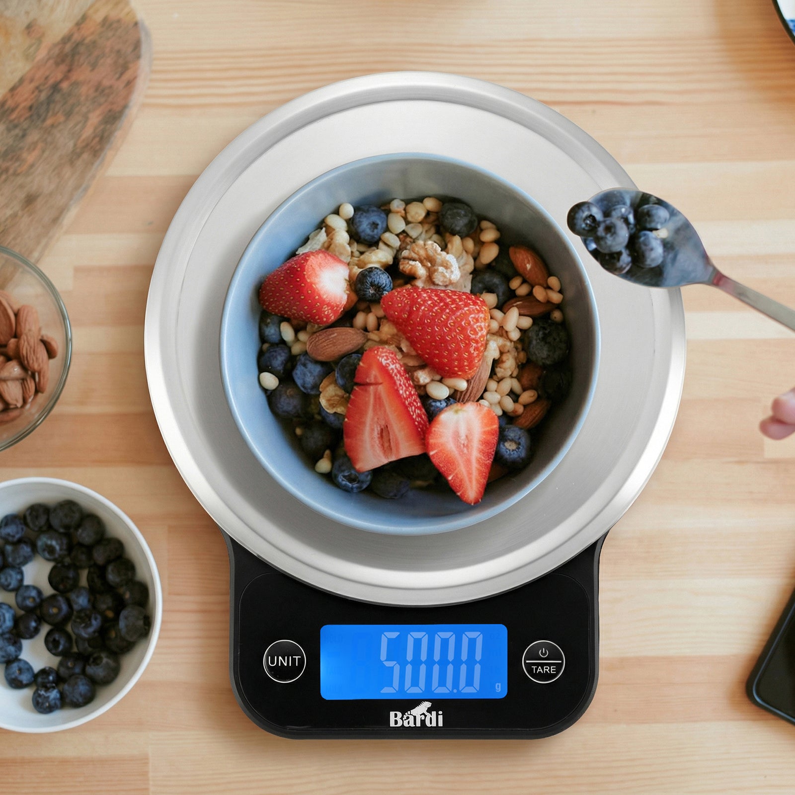 Bardi Digitale keukenweegschaal - Tarra functie - 1 g tot 10 kg - wit