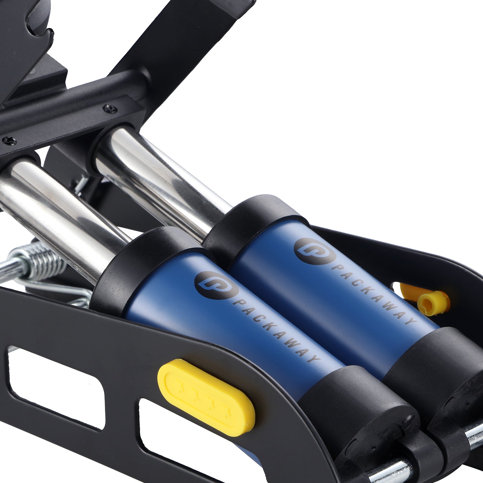 Packaway voetpomp dubbel cilinder met manometer - 8 bar - Presta en Schrader