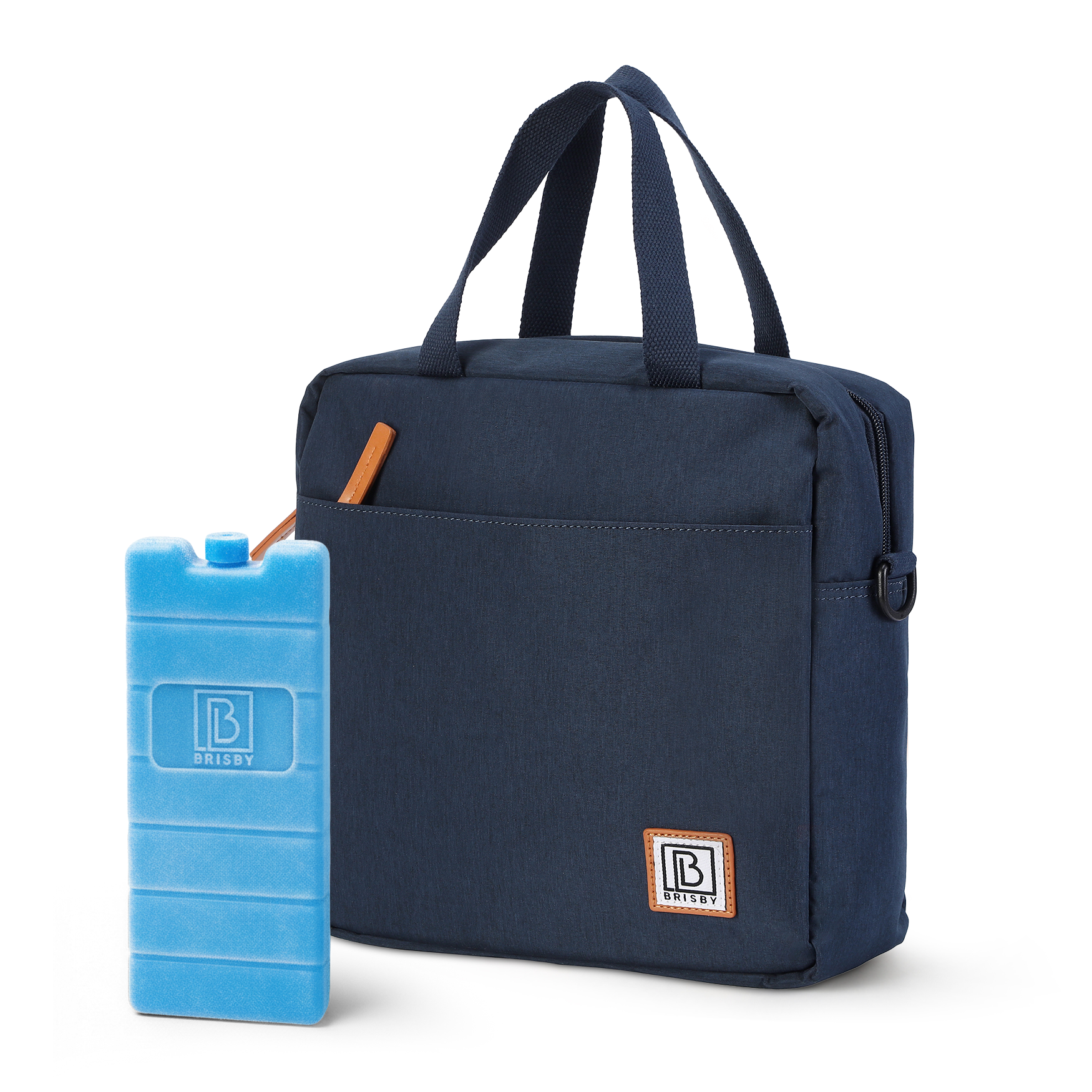Brisby 4 laags geisoleerde koeltas en lunchtas 7 liter met 2 koelelementen en schouderband Mist Blue