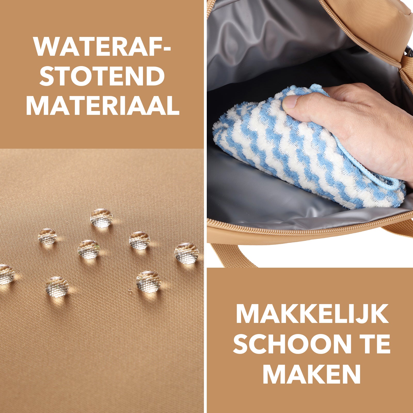 Brisby 4 laags geïsoleerde koeltas 4 liter - lunchtas en kolftas - 10 uur koel - camel brown