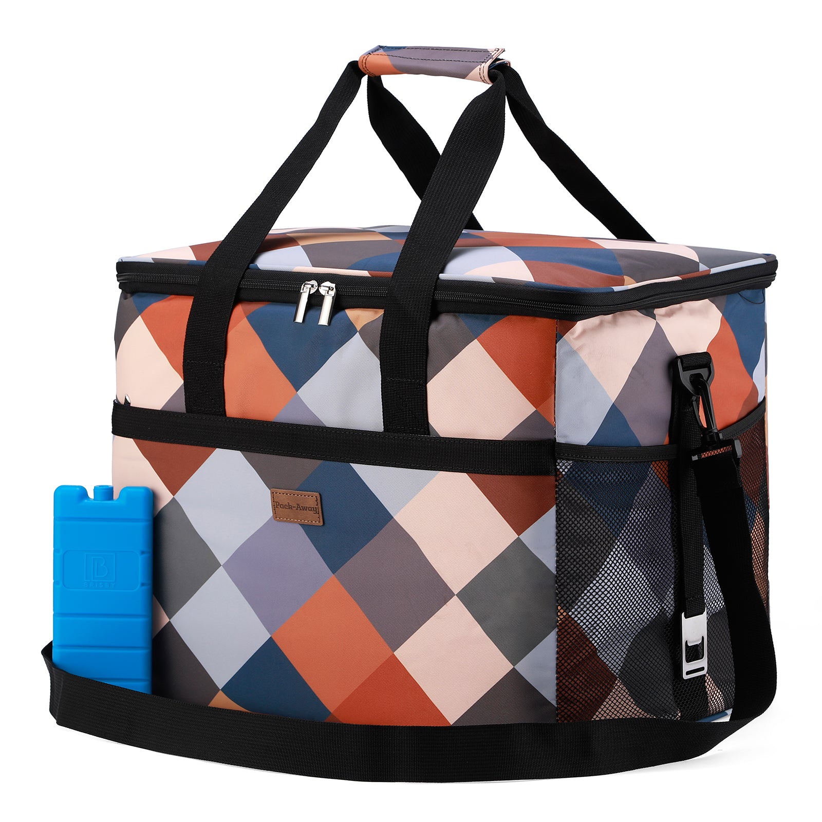 Cooler bag 40L block - lunch bag - foldable - 4-layer insulated - incl. 6 free cooling elements and carrying strap