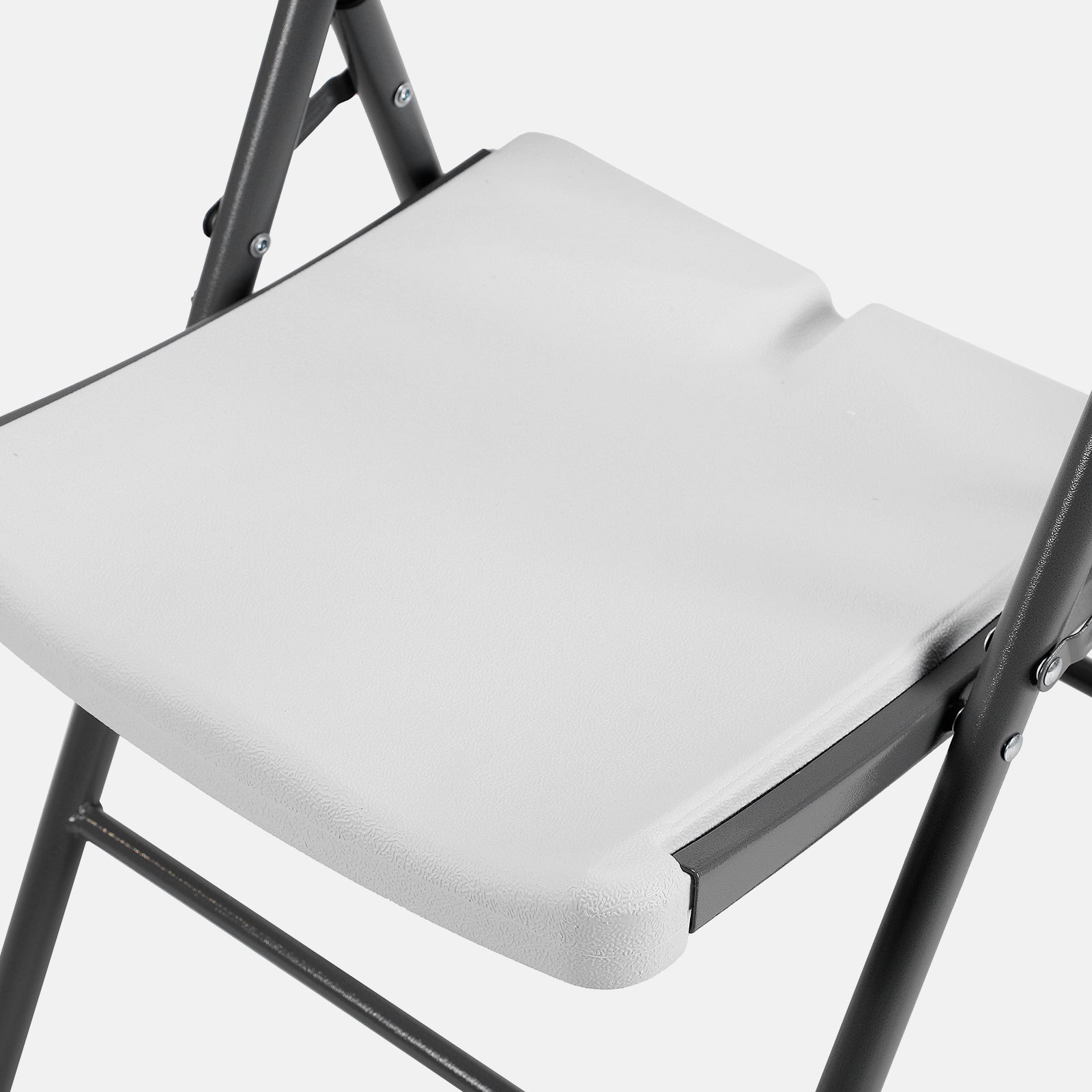Bardi 4-piece folding chair set white/grey - heavy quality - weatherproof - 47x54x87 cm