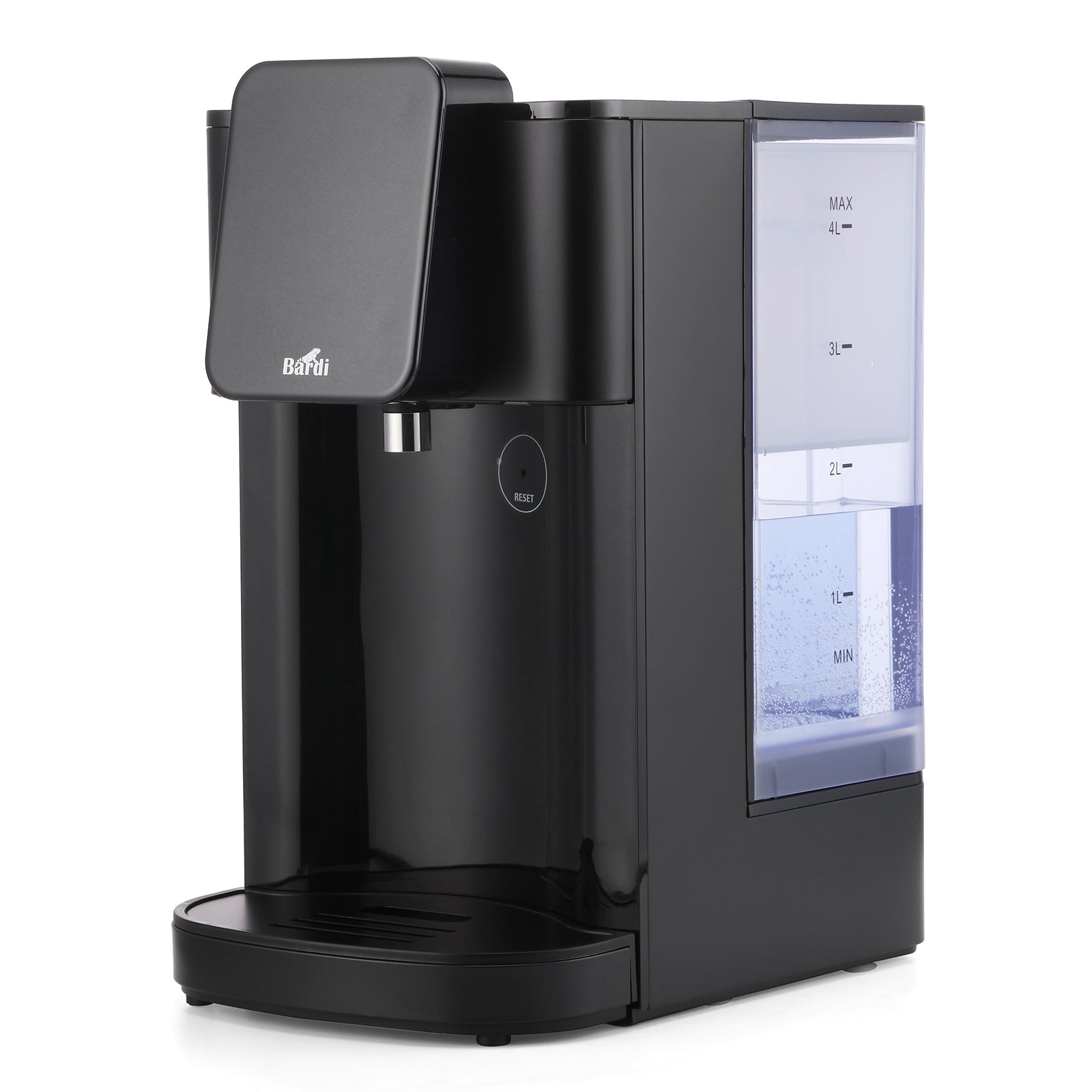 Bardi Heetwaterdispenser 4L - incl. thermoscup en onderzetter - 6 temperatuurstanden - instant-heating - touch met kinderbeveiliging