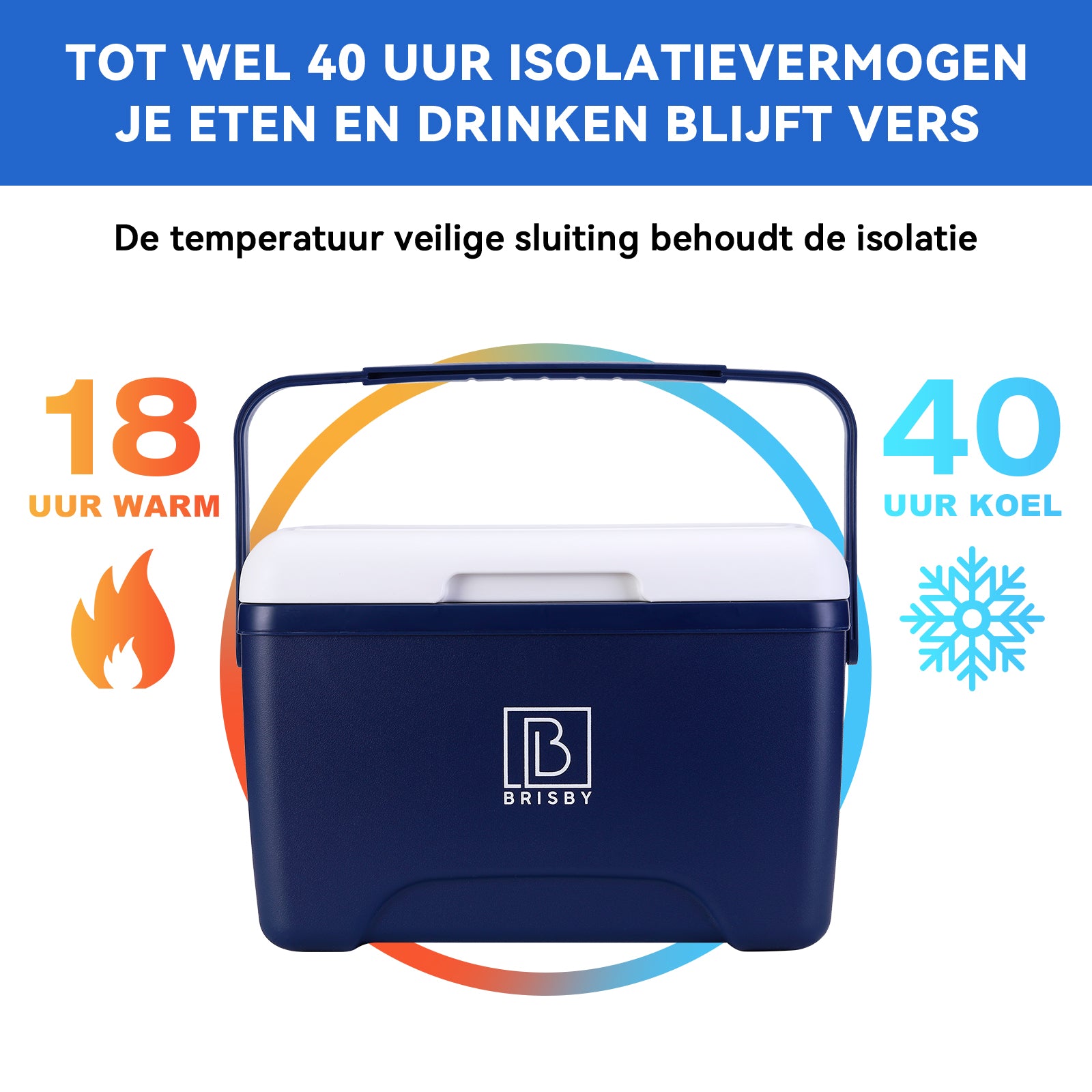 Compressor koelbox 49,1L en 8L koelbox blauw SET - Dual zone - koelen en vriezen - 12V en 230V - verrijdbaar - incl. 2x 1,2L thermosbekers