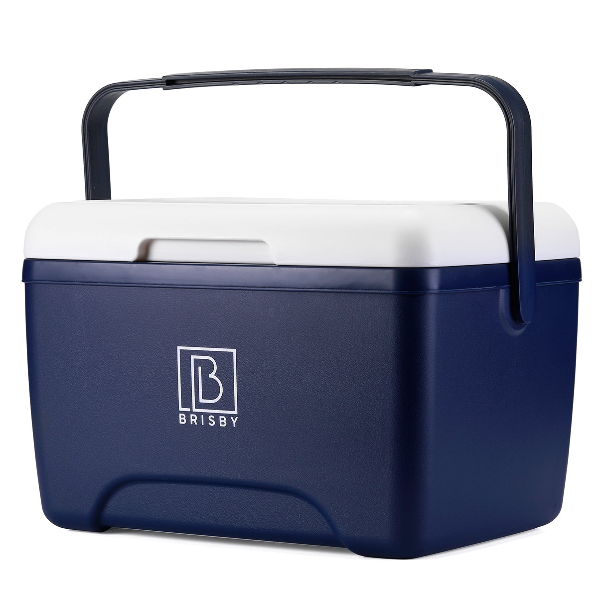 Brisby Koelbox - Frigobox - 8L - Blauw - Tot maximaal 40 uur isolatie - Incl. 2 dikke koelelementen van 450ml - Met koelelementen vergrendeld in deksel en Brisby 500ml Zwarte Dubbelwandige Thermosfles