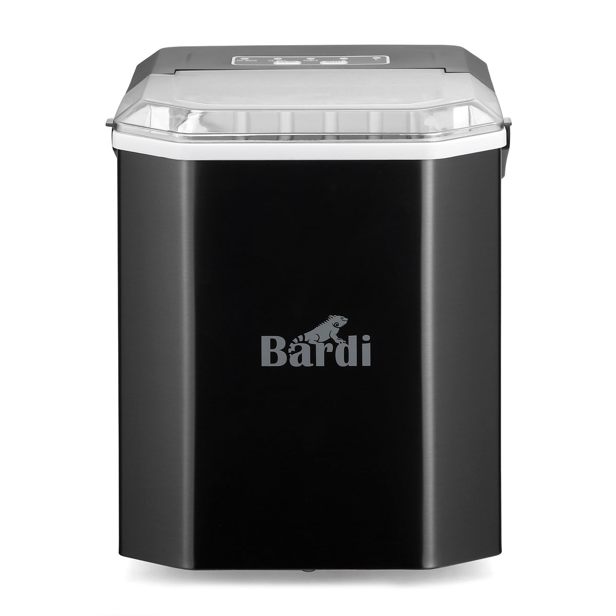 Bardi 1.3L Deluxe IJsblokjesmachine Square – IJsblokmaker Inclusief Luxe Thermosbeker en IJsschep – 9 Blokjes in 8 Minuten – Gunmetal