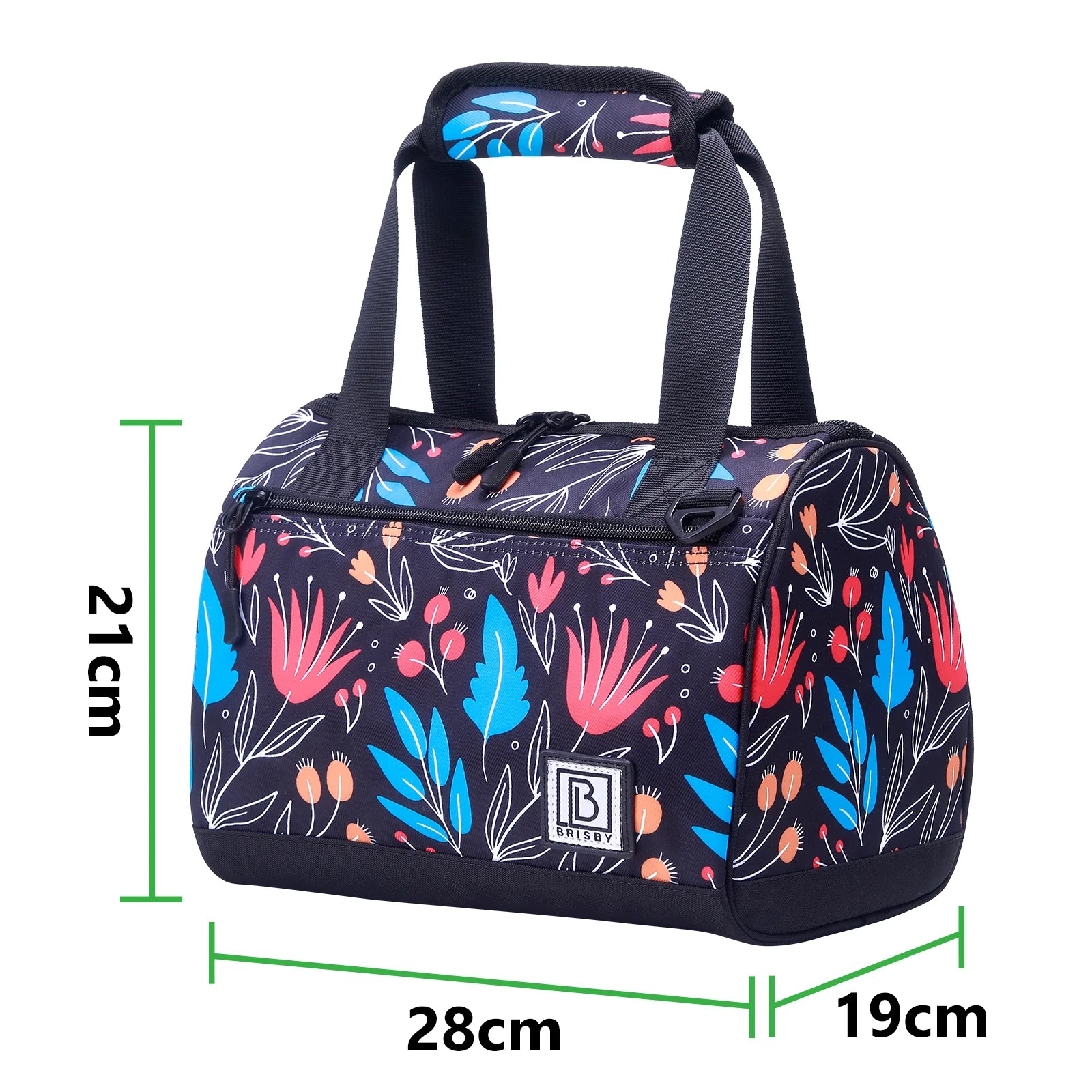 Koeltas 10L night flower - Lunchtas - 4-laags geïsoleerd - 2 gratis koelelementen - incl. schouderband