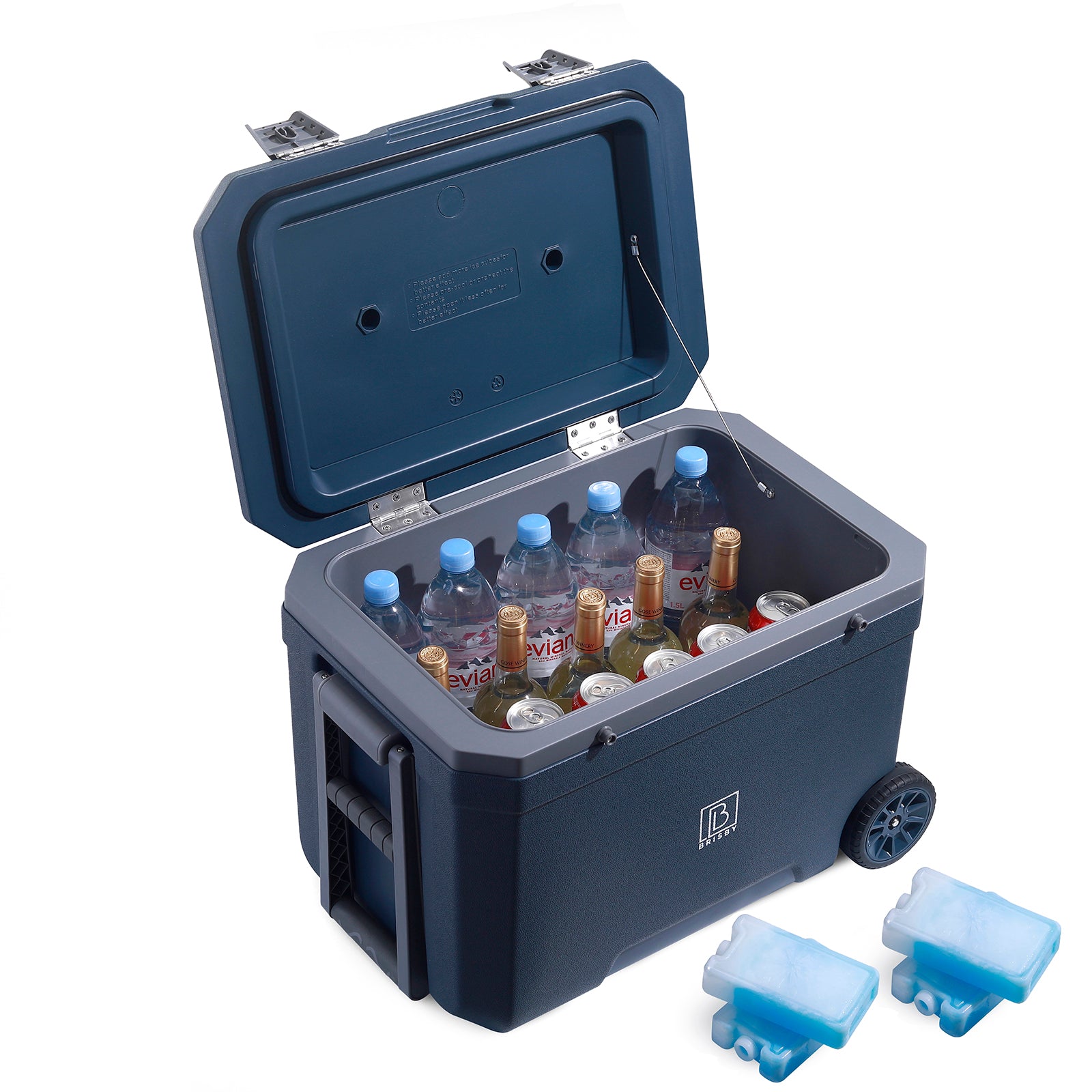 Cool box 45L blue - 3 days insulation - 4 cooling elements - temperature-safe closure