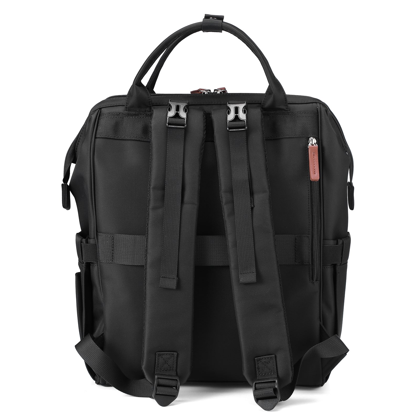 Stayopen luiertas zwart - Verzorgingstas - stay-open frame - USB oplaadfunctie - incl. buggymontage en verschoonmat