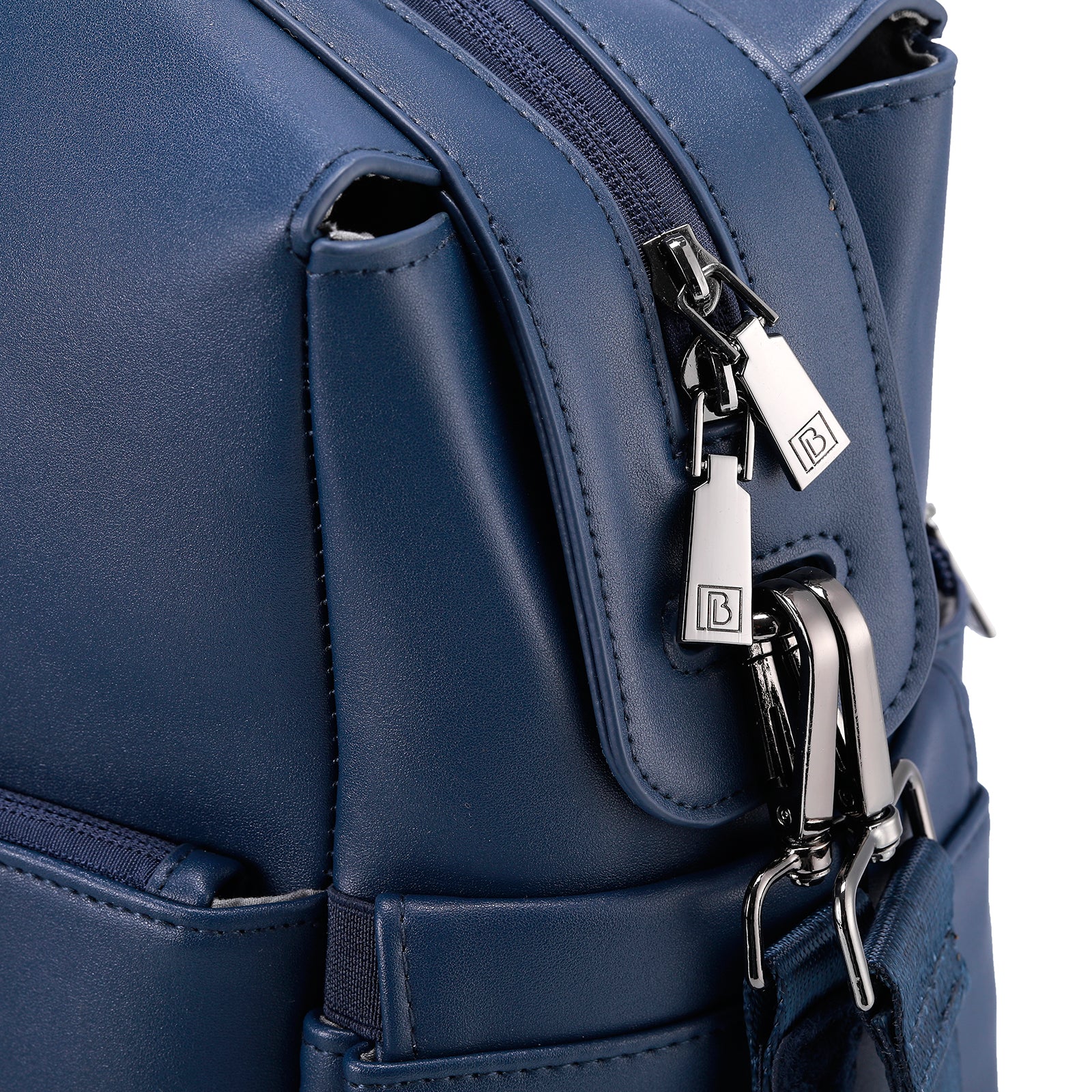 Venezia weekend bag blue - shoulder bag - travel bag - hand luggage - hard-wearing - incl. hanging hooks - PU leather