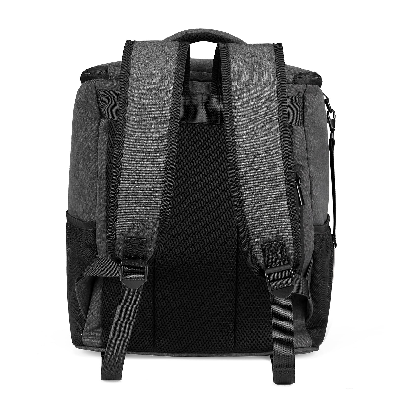 Koeltas rugzak 25L grijs - Waterafstotend - anti diefstal vak - 4 laags geïsoleerd - Incl. 2 gratis koelelementen en gratis flessenopener
