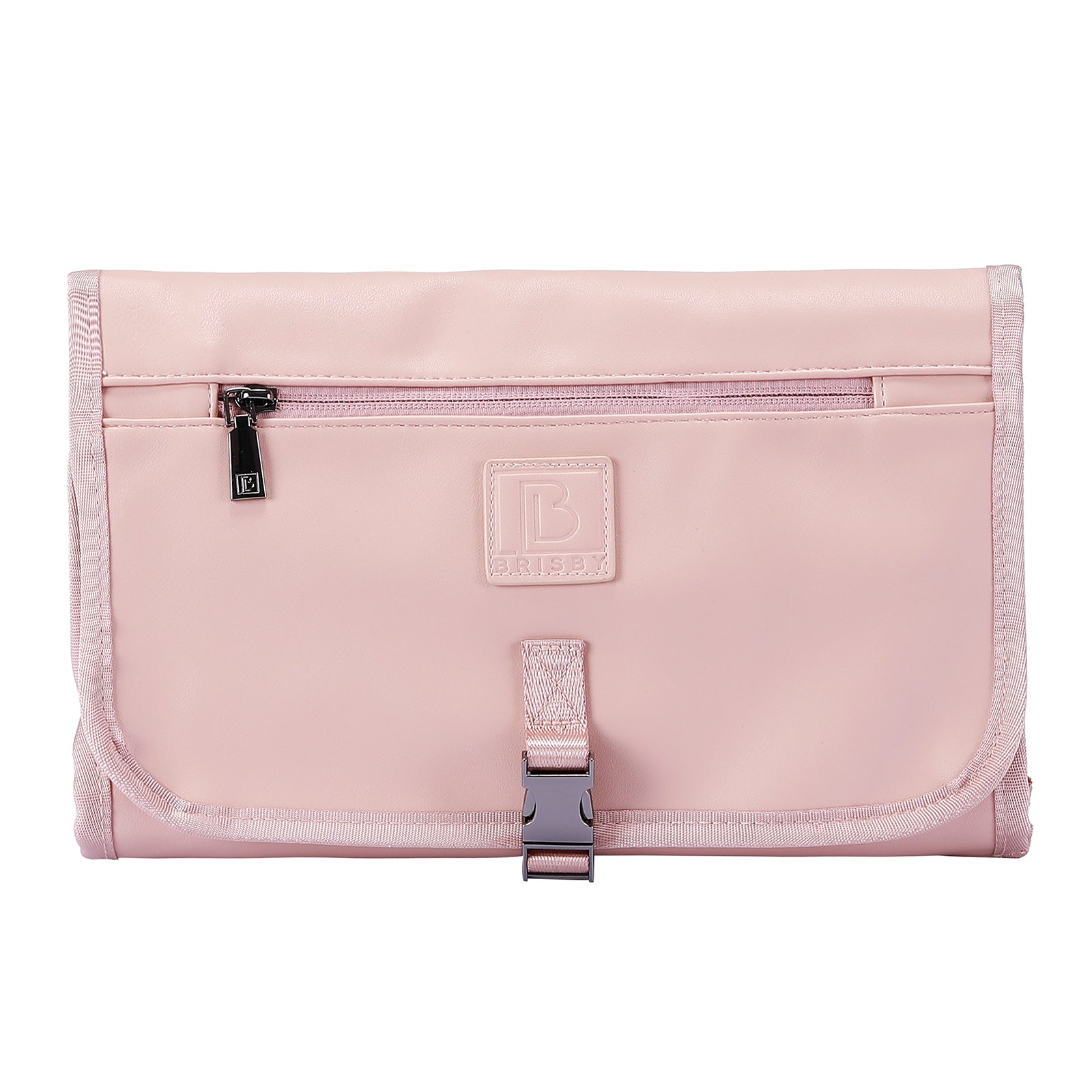 Venezia diaper bag and backpack pink - nursing bag - hard-wearing - incl. buggy/pram hooks, changing mat and cool bag - PU leather