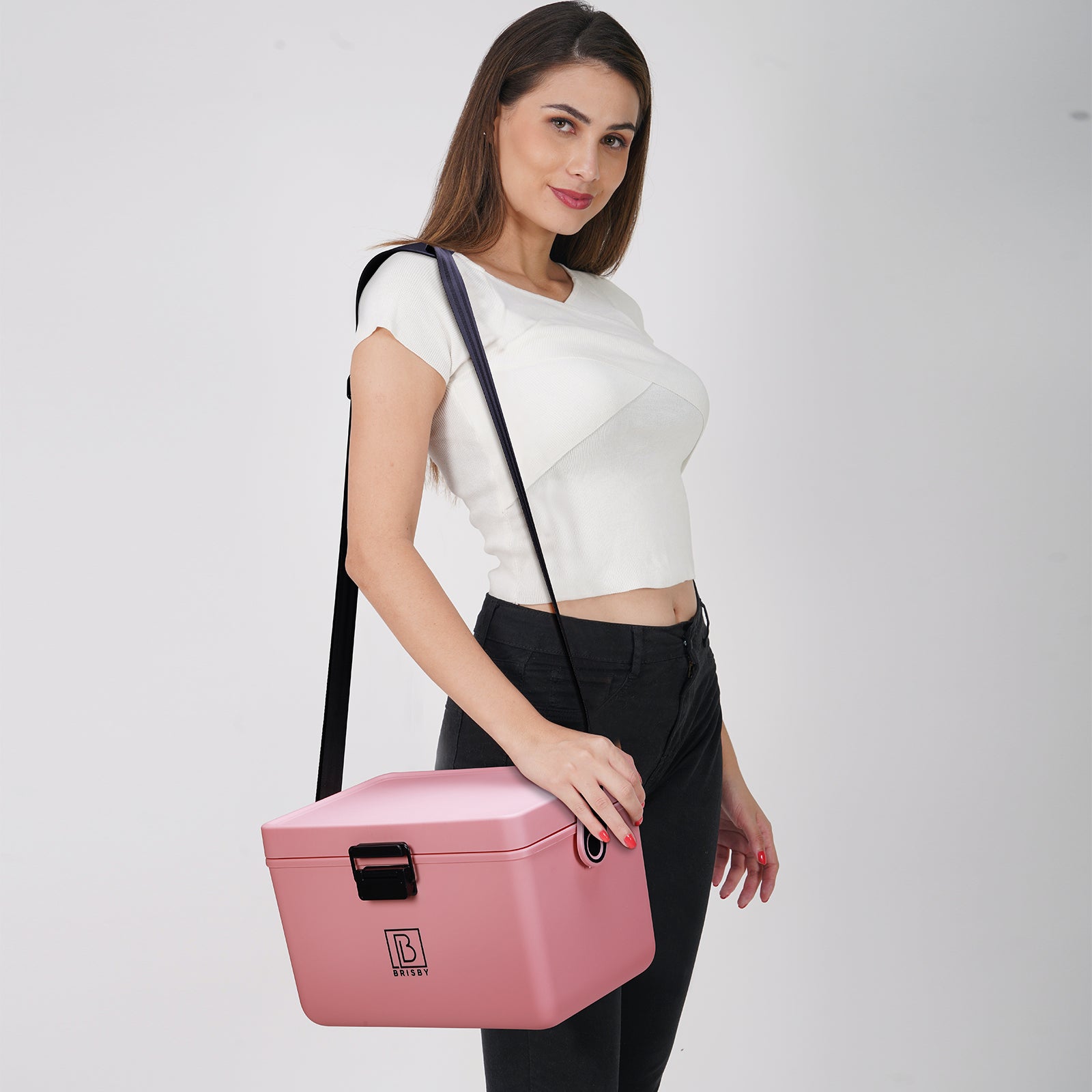 Koelbox 12L met draagband roze - Dividers - snijplanken - tot maximaal 40 uur isolatie - incl. 2 koelelementen van 200ml