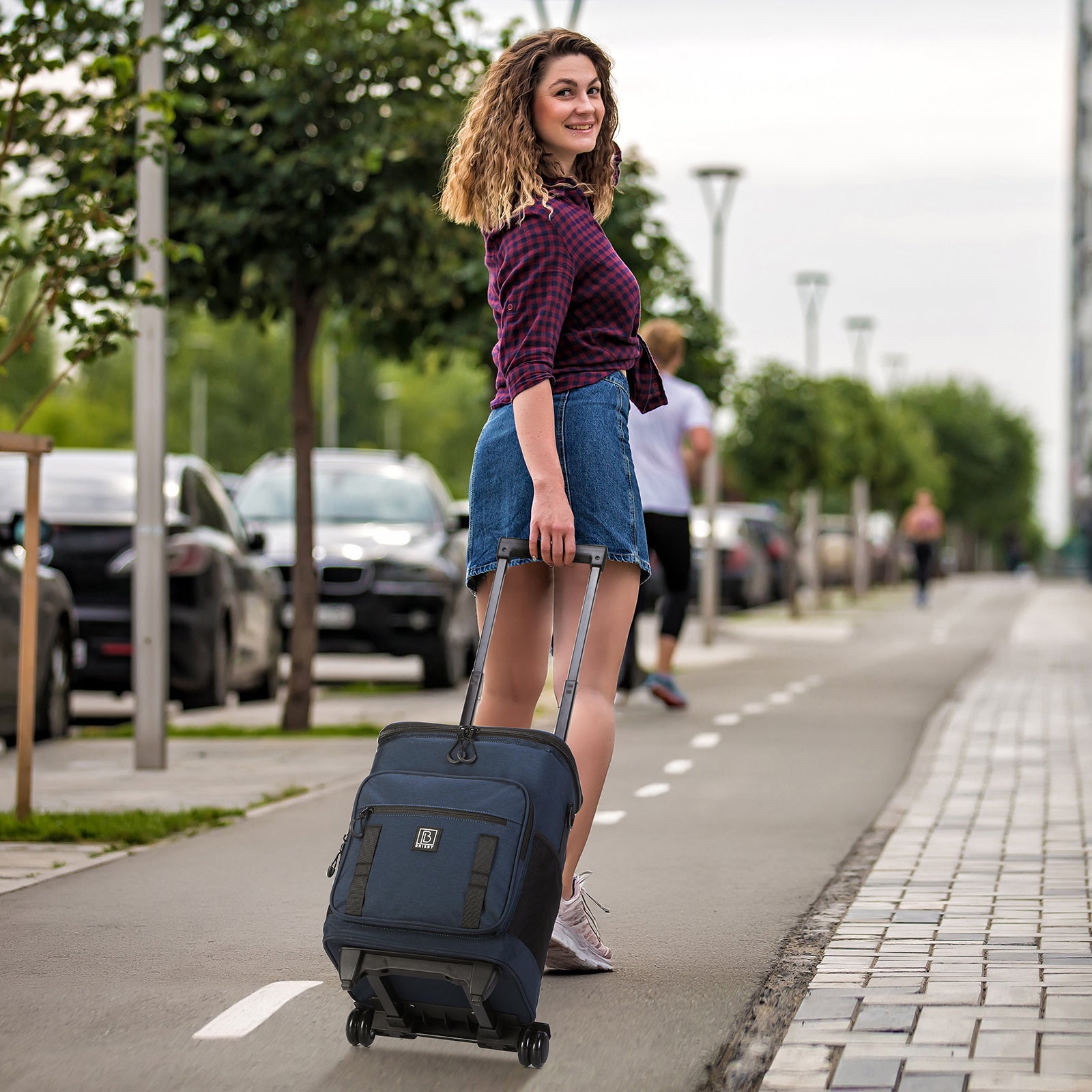 Brisby Boodschappentrolley 32L blauw - incl. koelvak, koelelementen