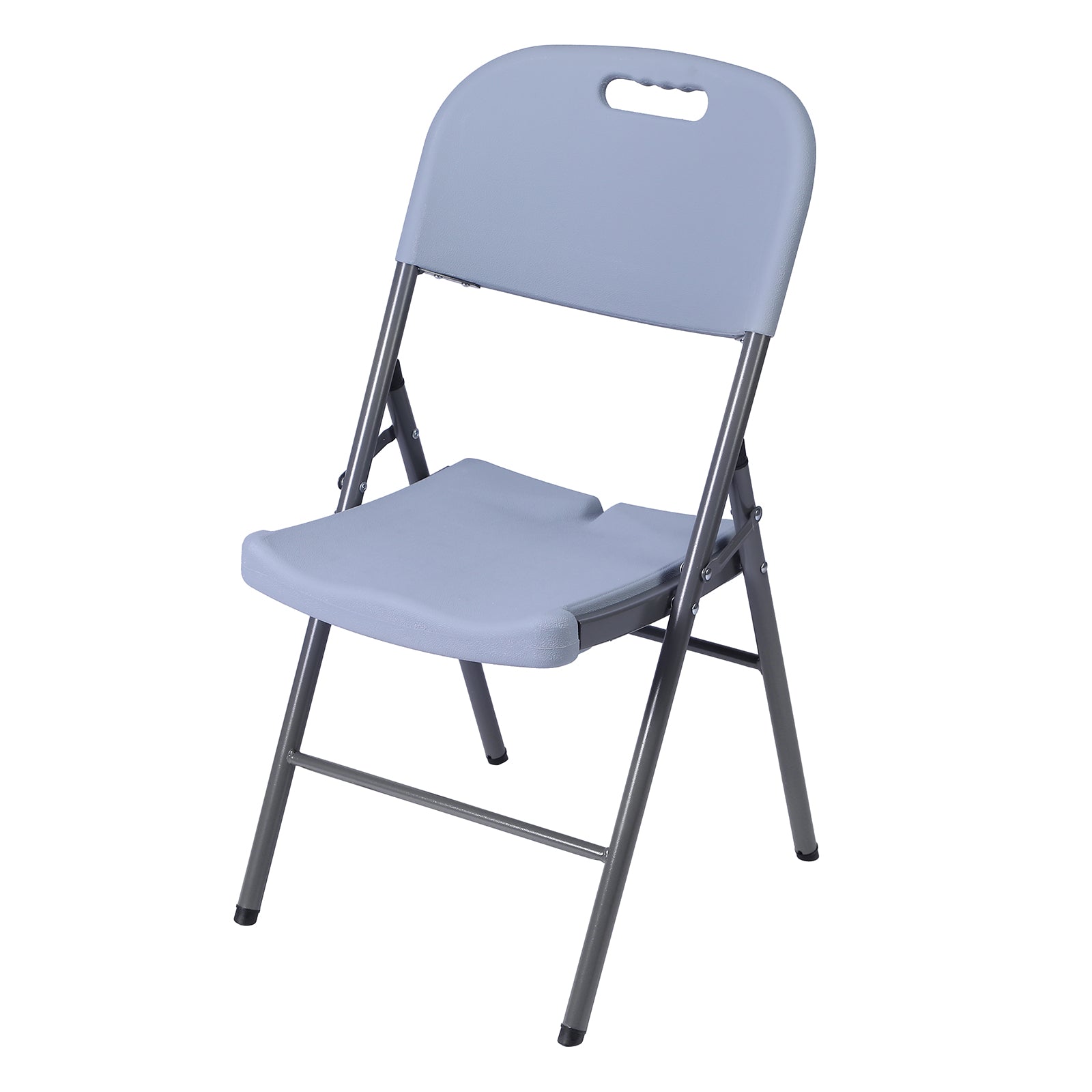 Bardi 4 Delige Klapstoelenset – Vouwstoelenset Zware Kwaliteit, Weersbestending 47 x 54 x 87 cm. – GRIJS