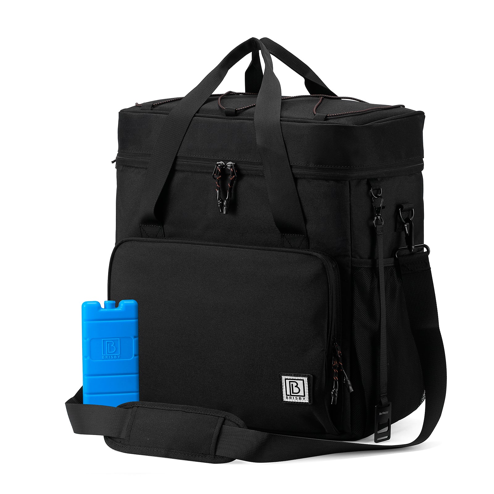 Brisby Koeltas 30L zwart-oranje - incl. 4 koelelementen
