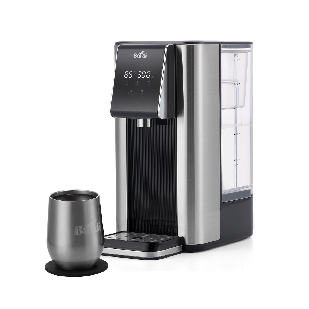 Bardi Heetwaterdispenser 2,6L - incl.thermoscup + onderzetter - instant-heating - 6 temperatuurstanden
