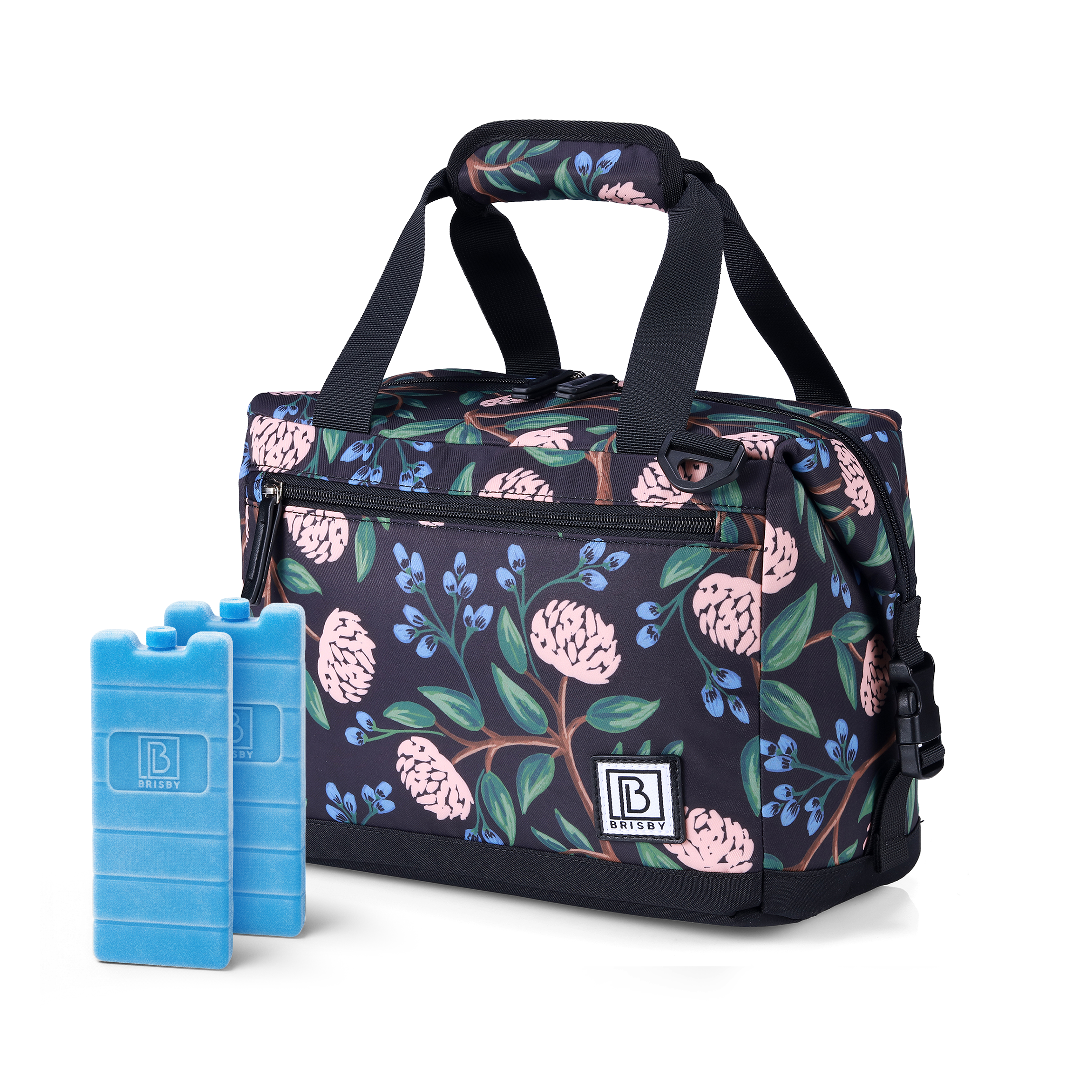 Koeltas 12L passion flower - Lunchtas - 4-laags geïsoleerd - extra ruimte uitvouwbaar - 2 gratis koelelementen - incl. schouderriem